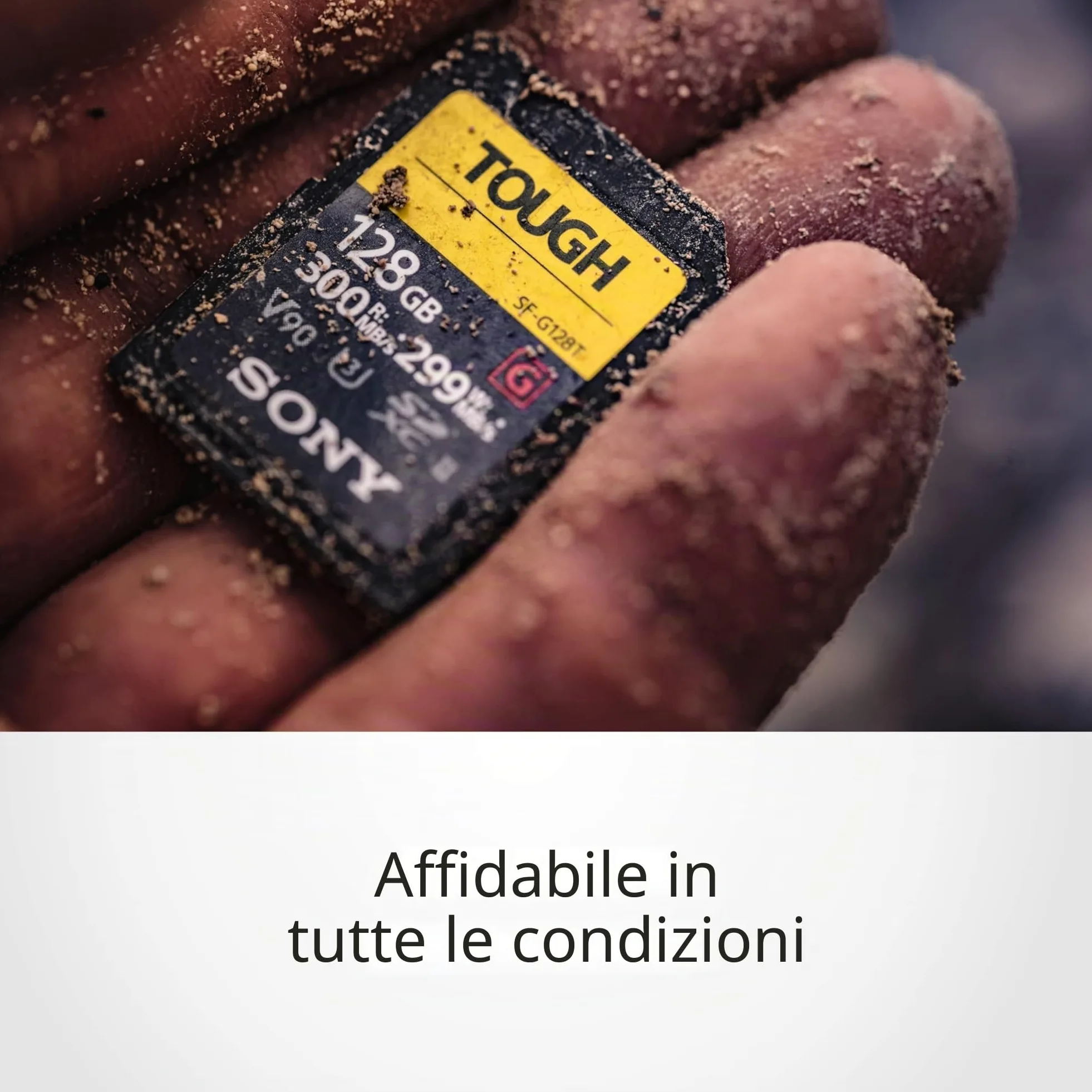 Sony SDXC Pro Tough 128GB – Scheda di memoria Class 10 UHS-II U3 (Resistente agli urti, impermeabile, ad alta velocità di scrittura, ideale per video 4K, compatibile con dispositivi UHS-II)