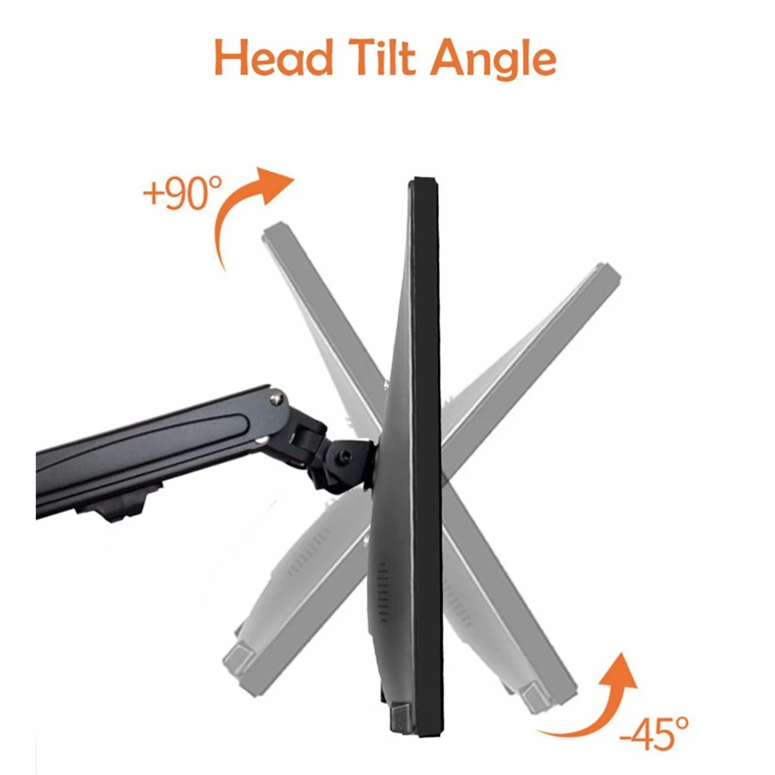 Supporto da scrivania per monitor Supporto for monitor doppio - Supporto da scrivania for monitor con braccio doppio con molla a gas regolabile in altezza, adatto a due schermi da 13~27", ciascun brac