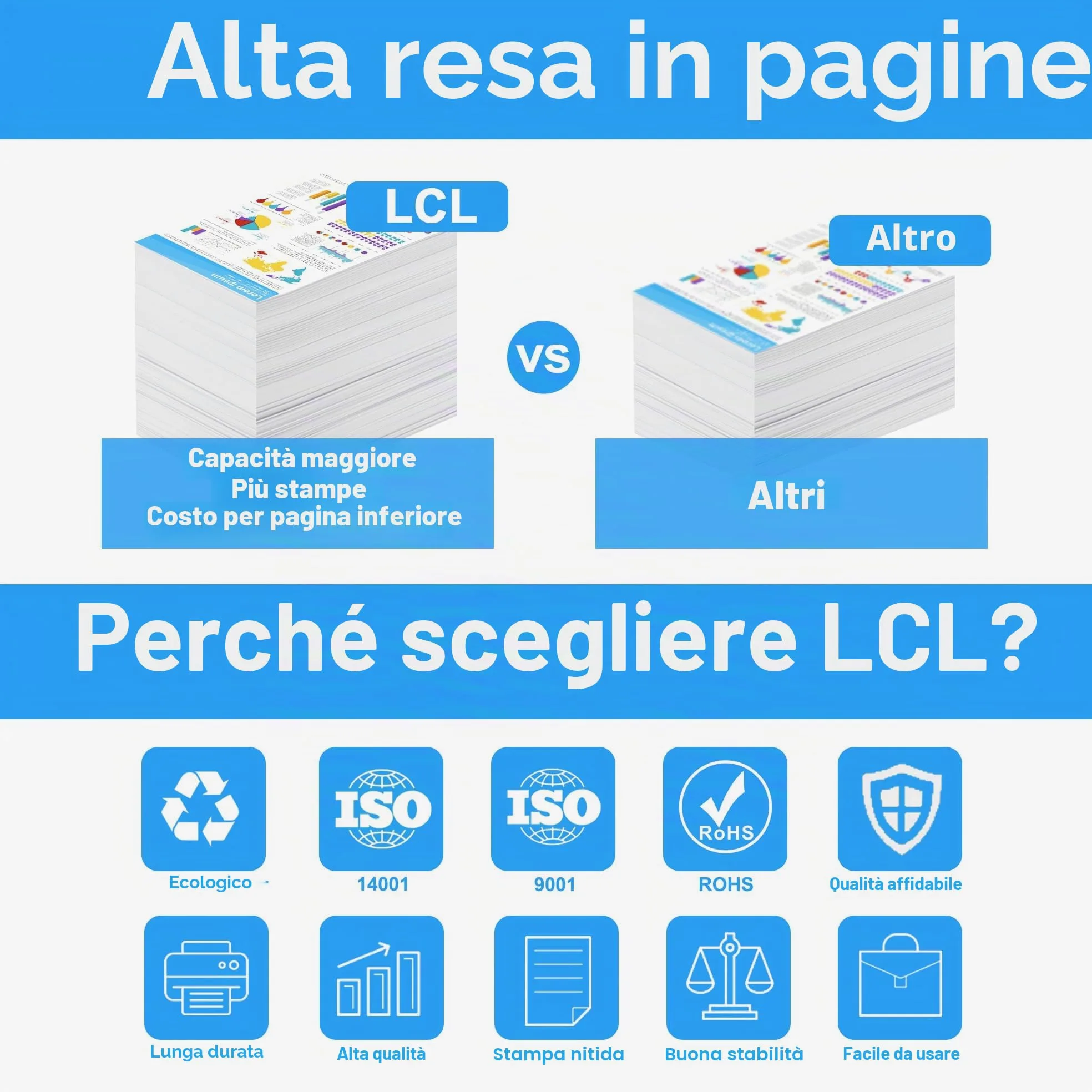 LCL Cartuccia di Toner Compatibile Versalink C7020 C7025 C7030 106R03741 (1 Nero) Sostituzione per Xerox Versalink C7020 C7025 C7030