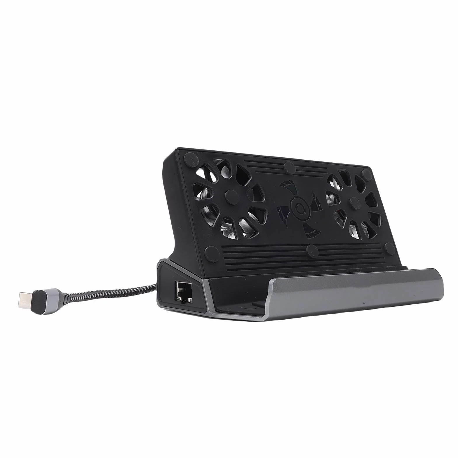 Docking Station 10 in 1, Doppia Ventola di Raffreddamento RGB Hub USB C, Hub Display 2.0 4K a 60 Hz con Ricarica PD da 100 W, Gigabit Ethernet e 5 Porte USB, Ideale per SteamDeck OLED ROG Ally