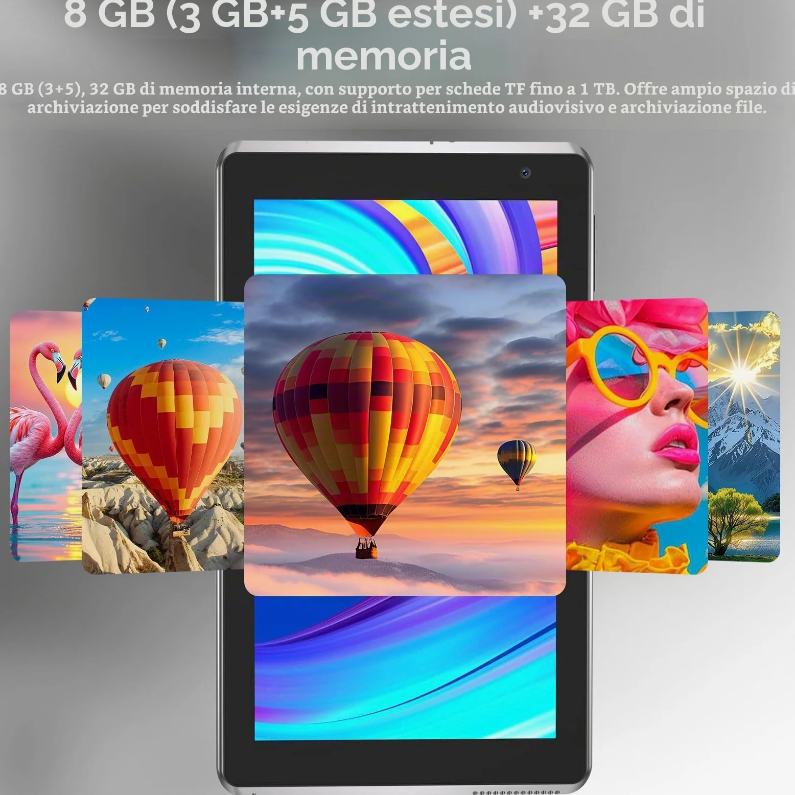 BYANDBY Tablet Android 12.0 da 7 pollici, 4 GB + 32 GB ROM (espansione 1 TB), Quad-Core, WiFi, GMS, doppia fotocamera, educativo, gioco (nero)