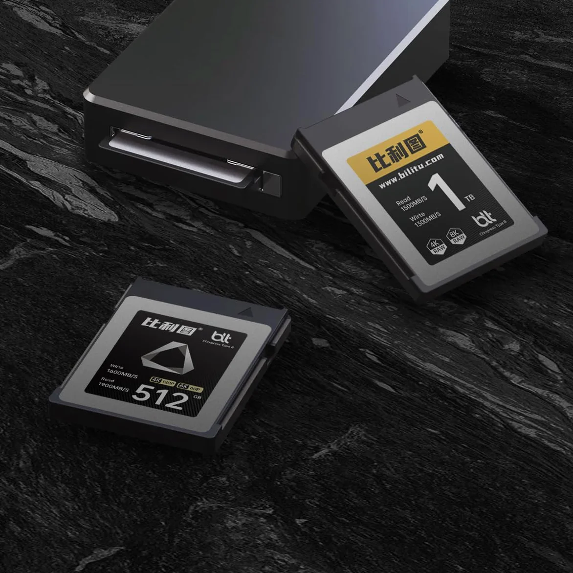 Bilitu - Scheda di memoria professionale CFexpress tipo B, 128 GB, adatta per fotografi, fotografi, fino a 1500/1200 MB/s, video 4K 6K