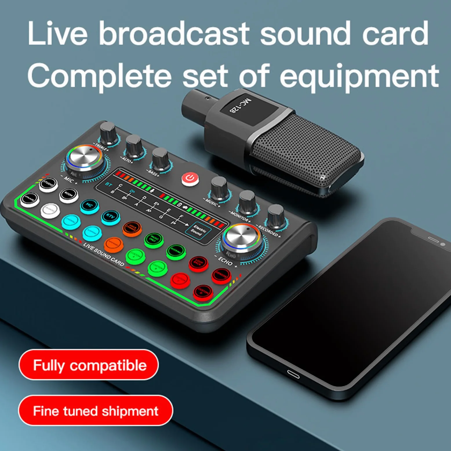 Scheda audio USB Trasmissione Live Scheda audio Avanzata Decodifica Acustica Facile Controllo Per Creatori di Contenuti E Musicisti Interfaccia Audio USB