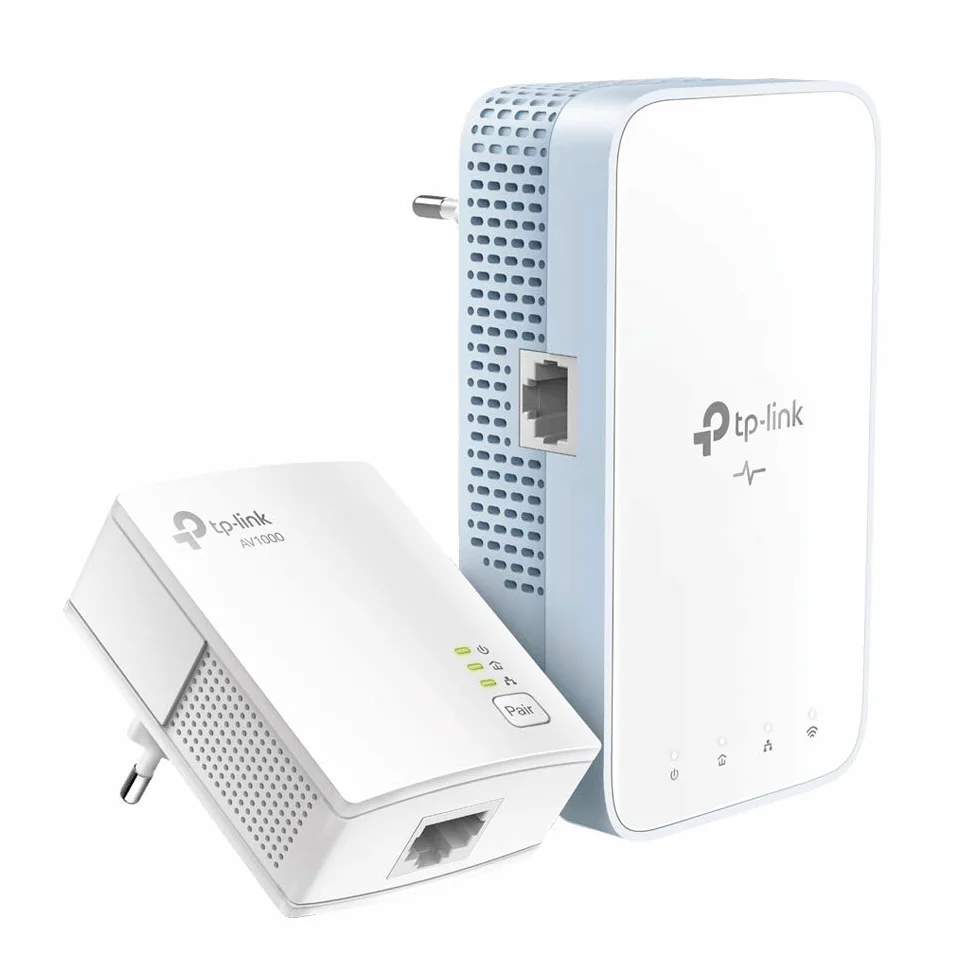 TP-Link CPL WiFi AC1200 Mbps + CPL 1000 Mbps con porta Gigabit Ethernet, kit di 2 - Ideale per usufruire del servizio multi-TV a casa, compatibile con tutti i box (KIT TL-WPA7517) (Ricondizionato)