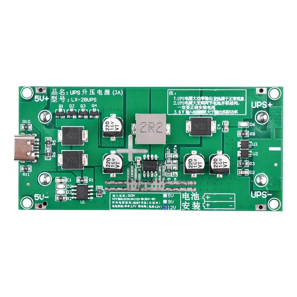 1 pz 5 V 3 A 18650 ups Gruppo di continuità Caricabatteria al Litio Type-C USB