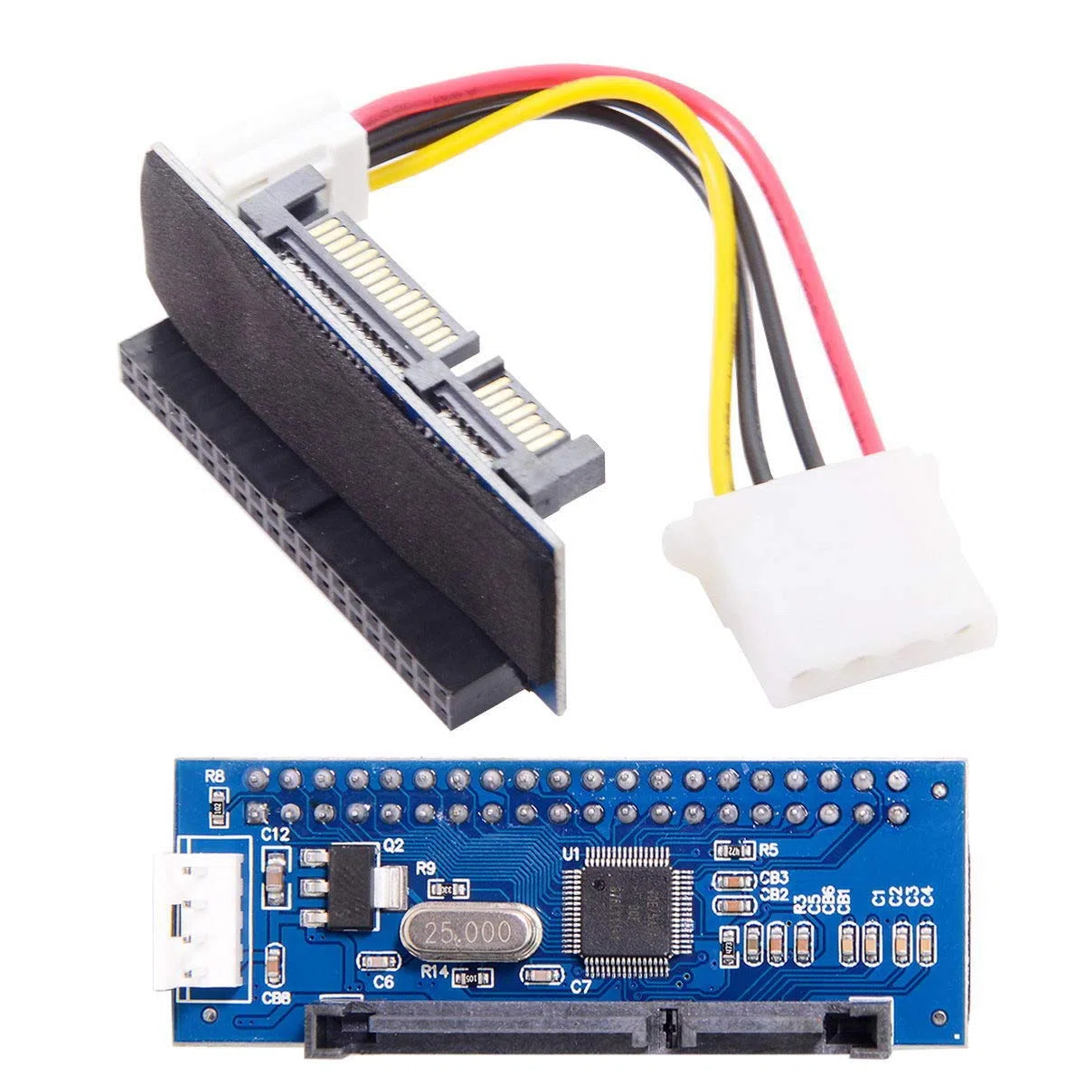 Cablecc - Adattatore convertitore PCBA per dischi fissi da IDE/PATA 40 pin a SATA femmina, per computer desktop e dischi rigidi da 3,5”