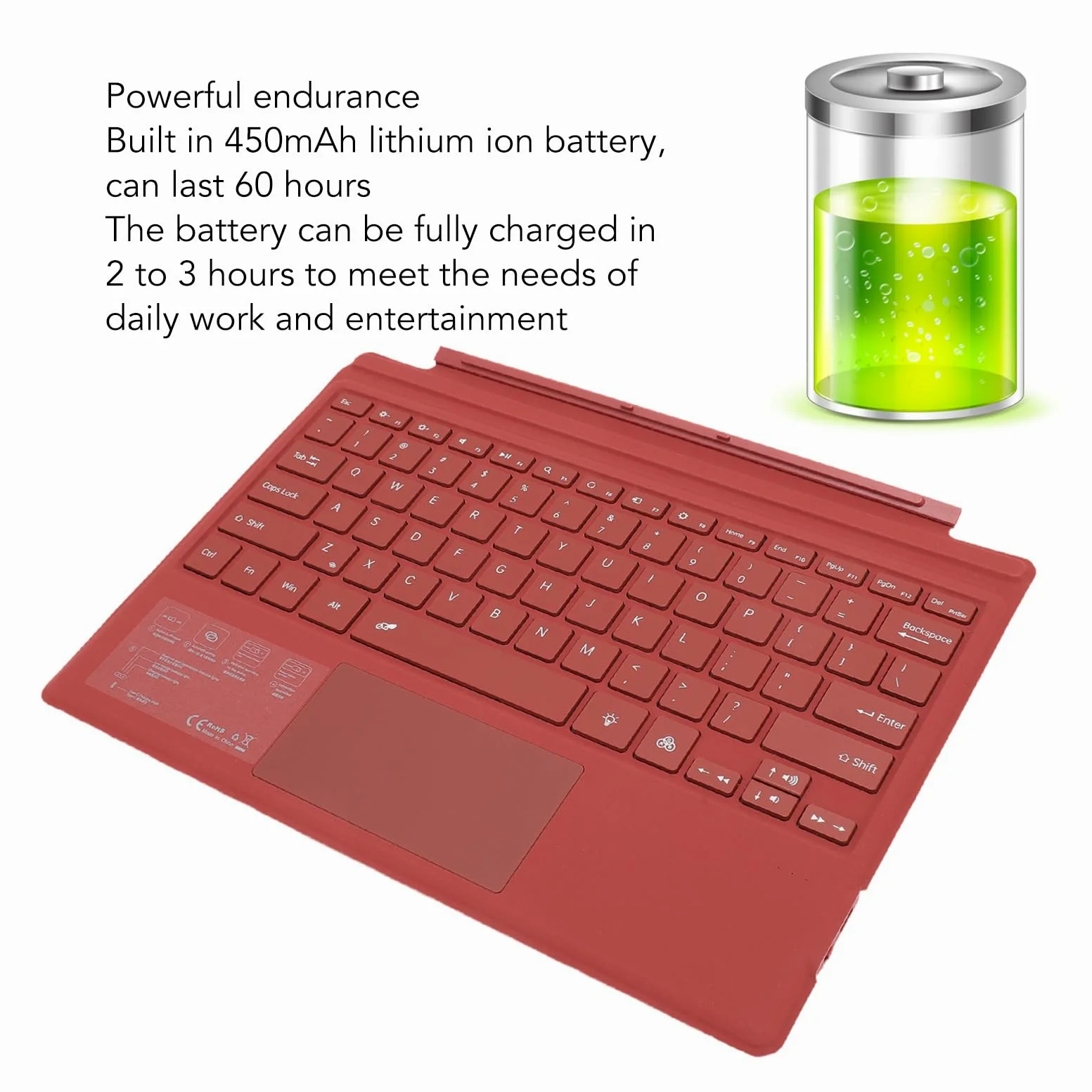 SUNGOOYUE Tablet Wireless Ultra-Slim con Design Magnetico, Retroilluminazione Colorata, Tecnologia 5.0, Durata della Batteria Lunga, Tastiera Wireless Mini Mini Portatile Multi Touchpad