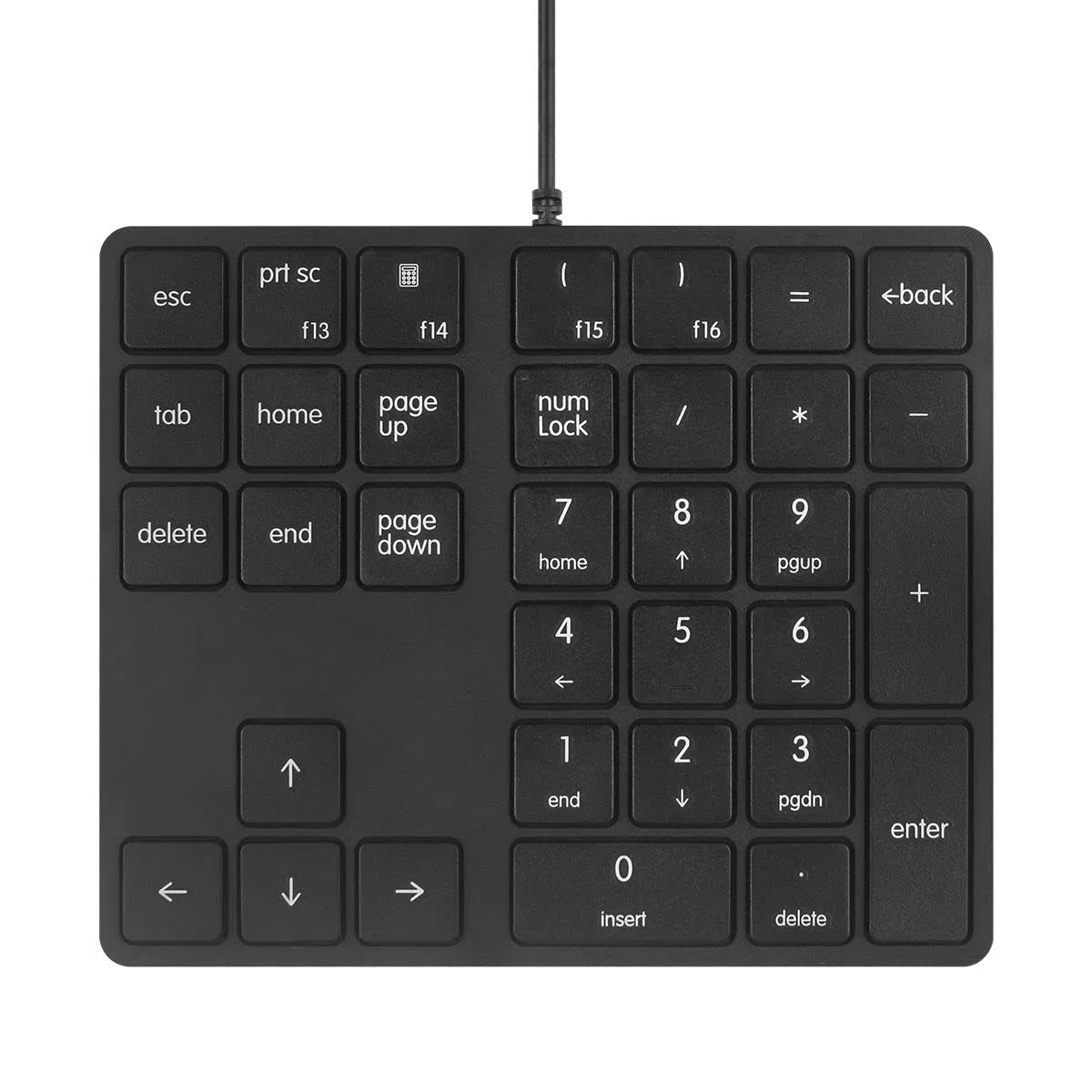 Qisan Tastierino numerico cablato 34 tasti tastiera portatile USB esterna mini tastiera sottile Magicforce per finanziario cassiere titoli - nero