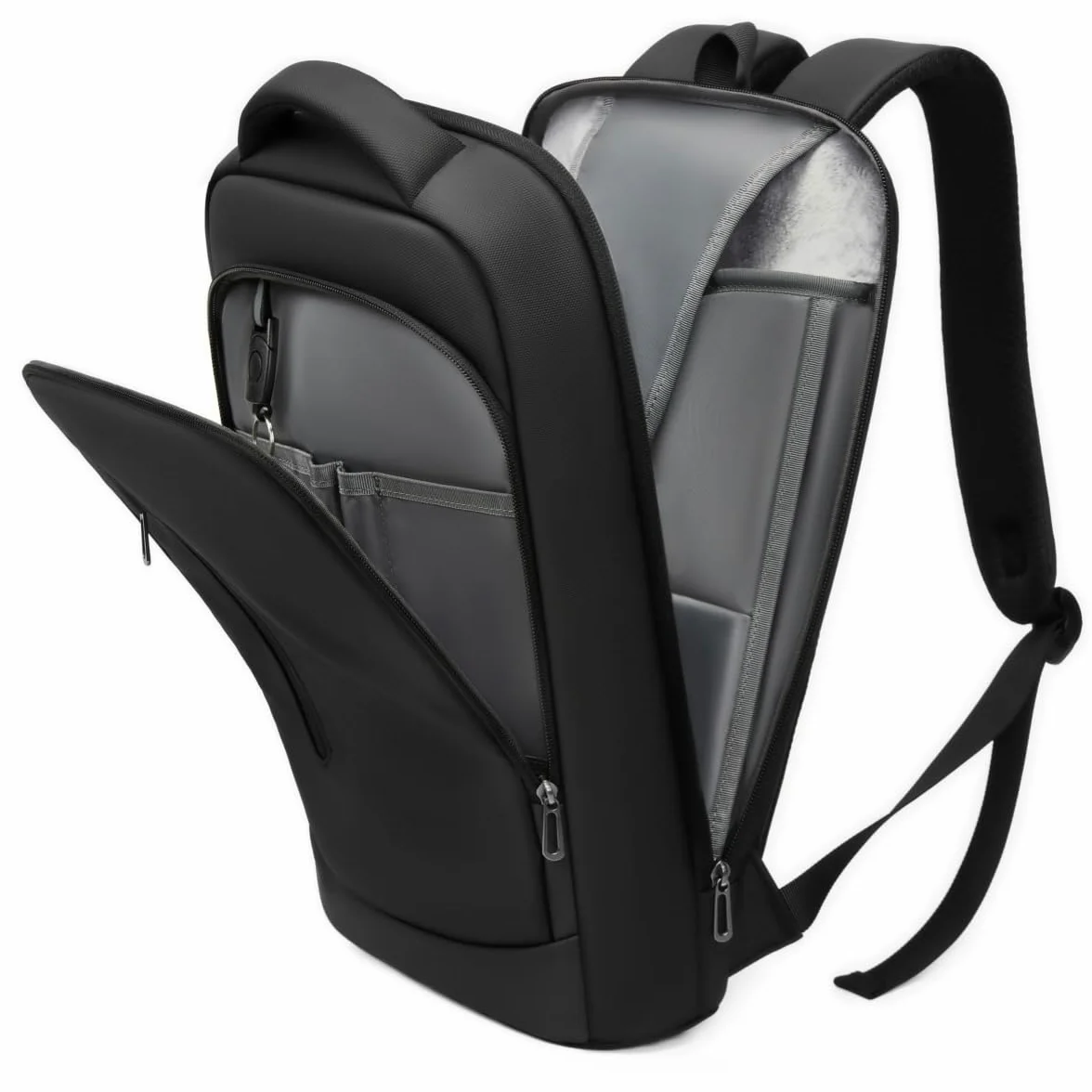 Zaino Porta PC Uomo per 15.6 Pollici Zaino Lavoro Impermeabile Zaino da Viaggio Antifurto per Uffico Università Scuola Viaggio Business-Nero
