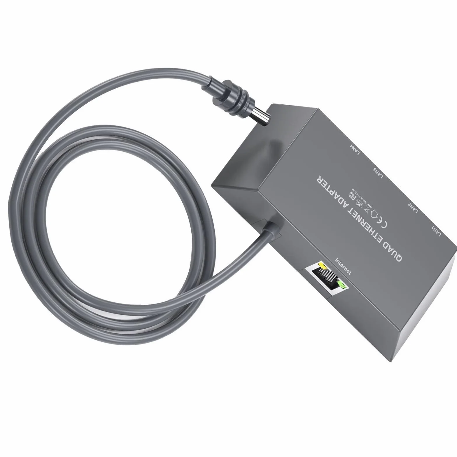 Adattatore Ethernet a 4 porte Prestazioni affidabili Design Gigabit Ethernet Plug and Play per dispositivi multipli