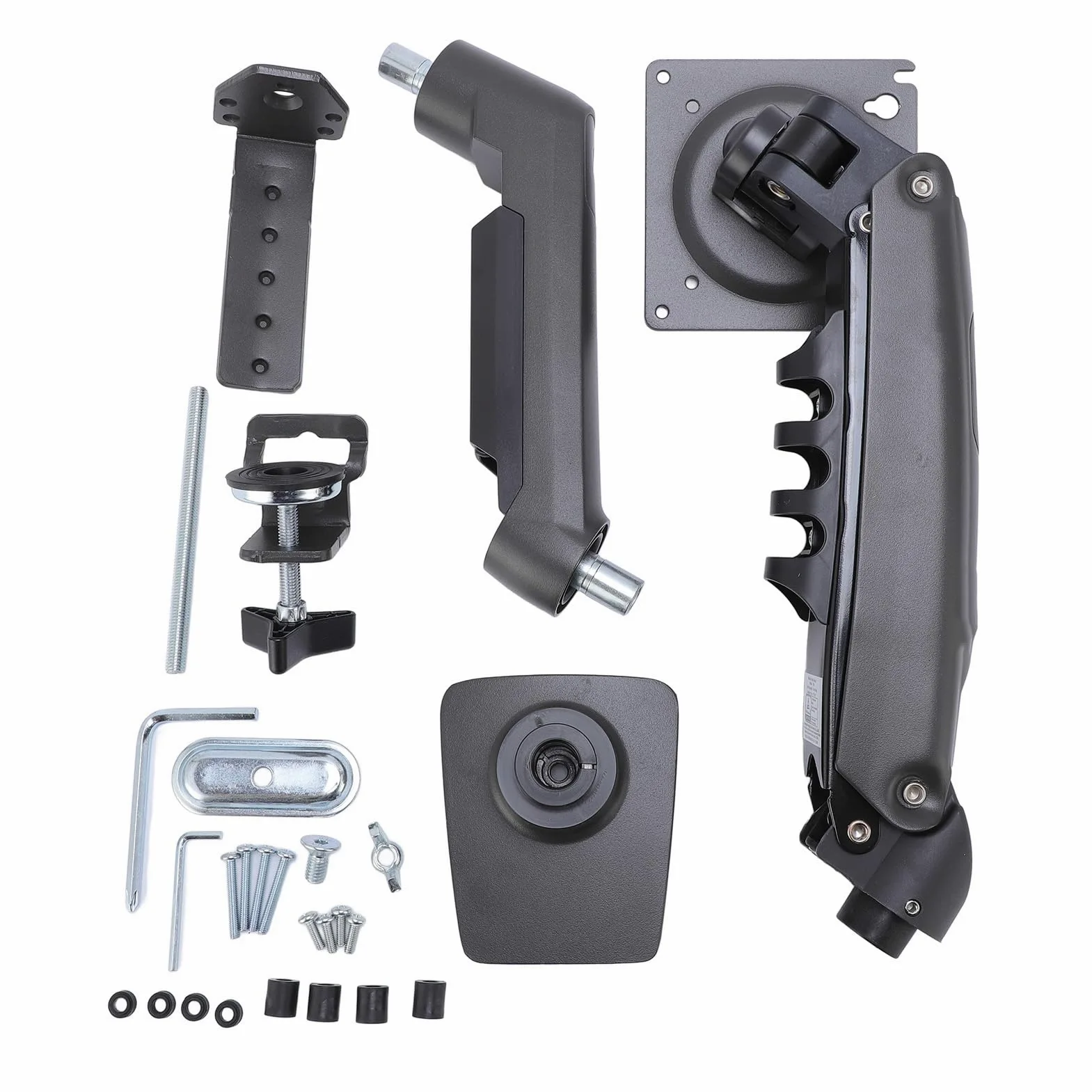Jiawu Supporto Versatile per Schermo Computer Regolabile per Schermi da 17-30", Angoli di Visione Migliorati per Professionisti e Giocatori, Struttura Leggera in Alluminio