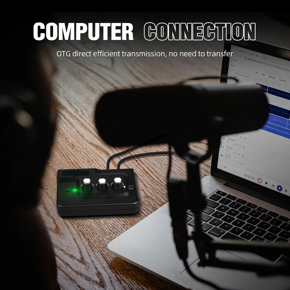K3000 Scheda audio trasmissione live Interfaccia mixer eco esterna con Bluetooth