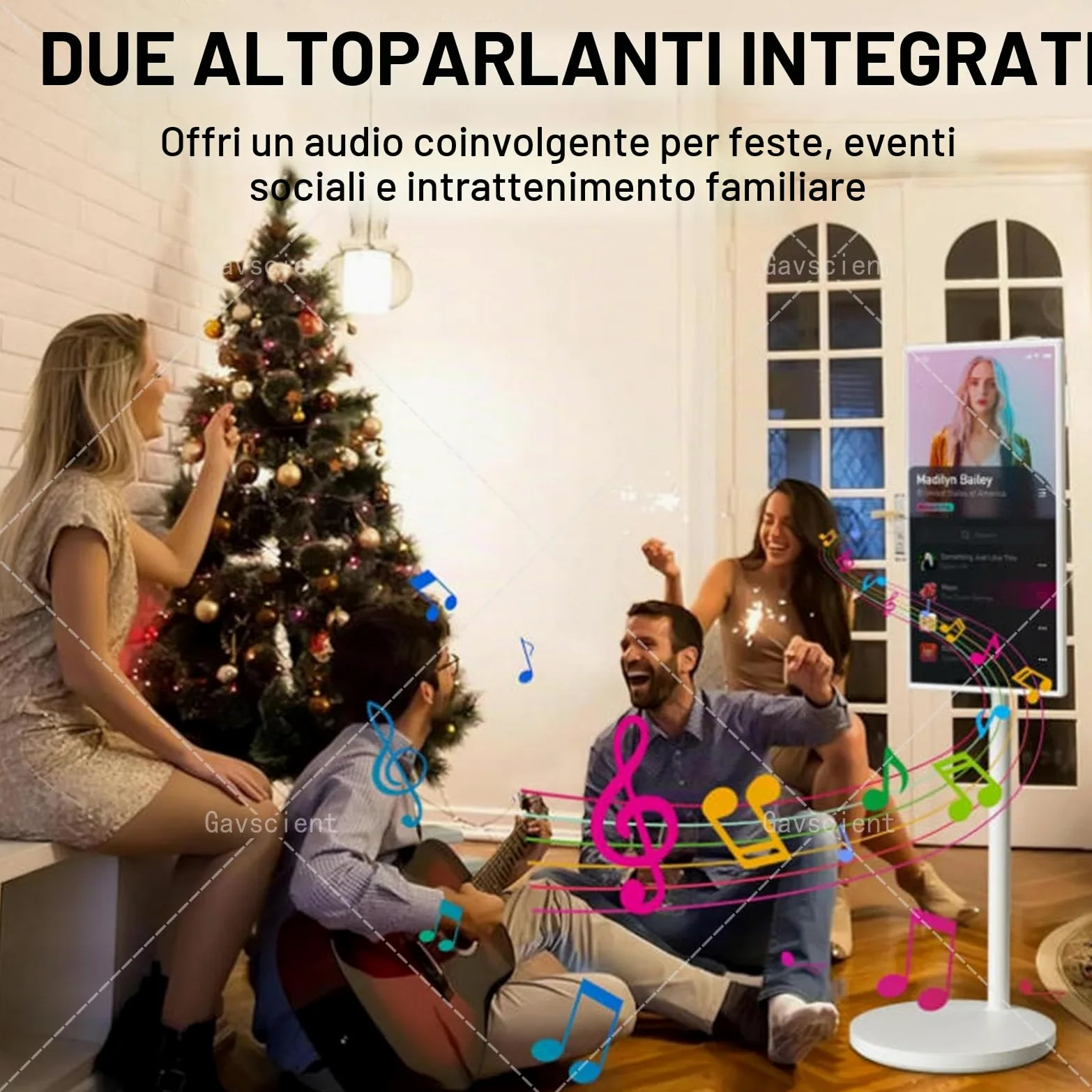 TV Intelligente Portatile FHD 2ª Generazione, Android 12, TV-Tablet Rotolante su Ruote, Batteria 6000mAh Integrata, Rotazione Completa – per Cinema Casa & Presentazioni Ufficio 21.5-8/128G