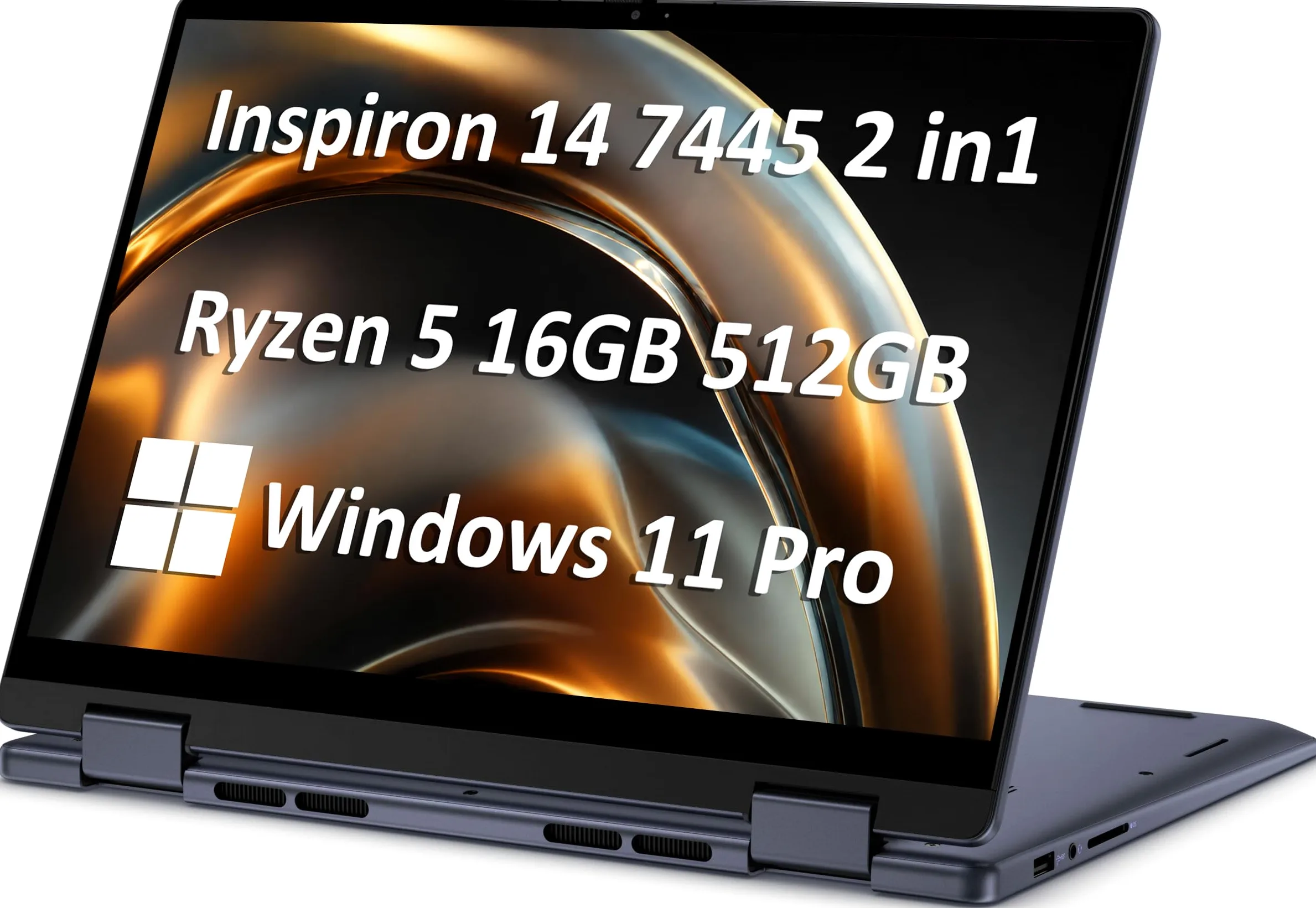 Dell Inspiron 14 7445 7440 2-in-1 Laptop, 14" FHD+ Touchscreen, AMD Ryzen 5 8640HS, 16GB DDR5 RAM, 512GB SSD, AI Copilot per creatori, designer e studenti, tastiera retroilluminata, Windows 11 Pro