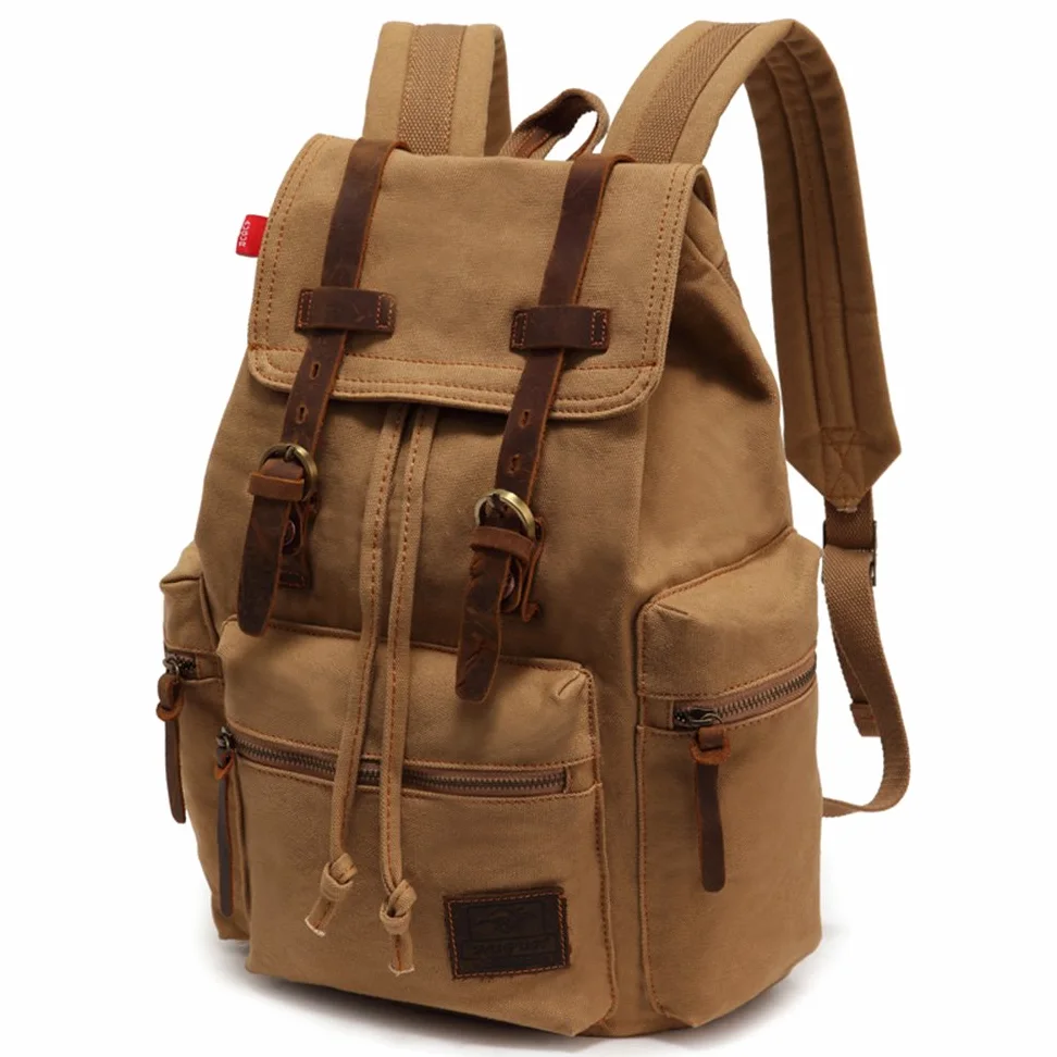 YuHan Zaino in tela unisex vintage casual per computer portatile MacBook zaino scuola scuola scuola zaino in tela