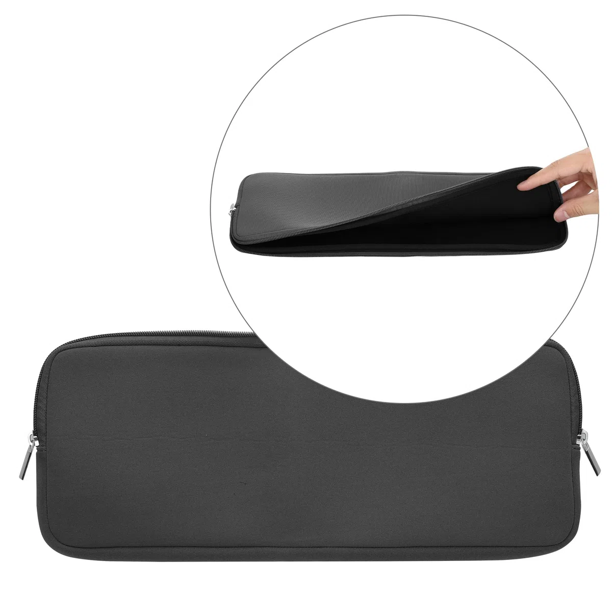 kwmobile Custodia Tastiera Wireless Compatibile con Logitech MK470 - Porta Tastiera PC Portatile - Copri Tastiera Computer grigio