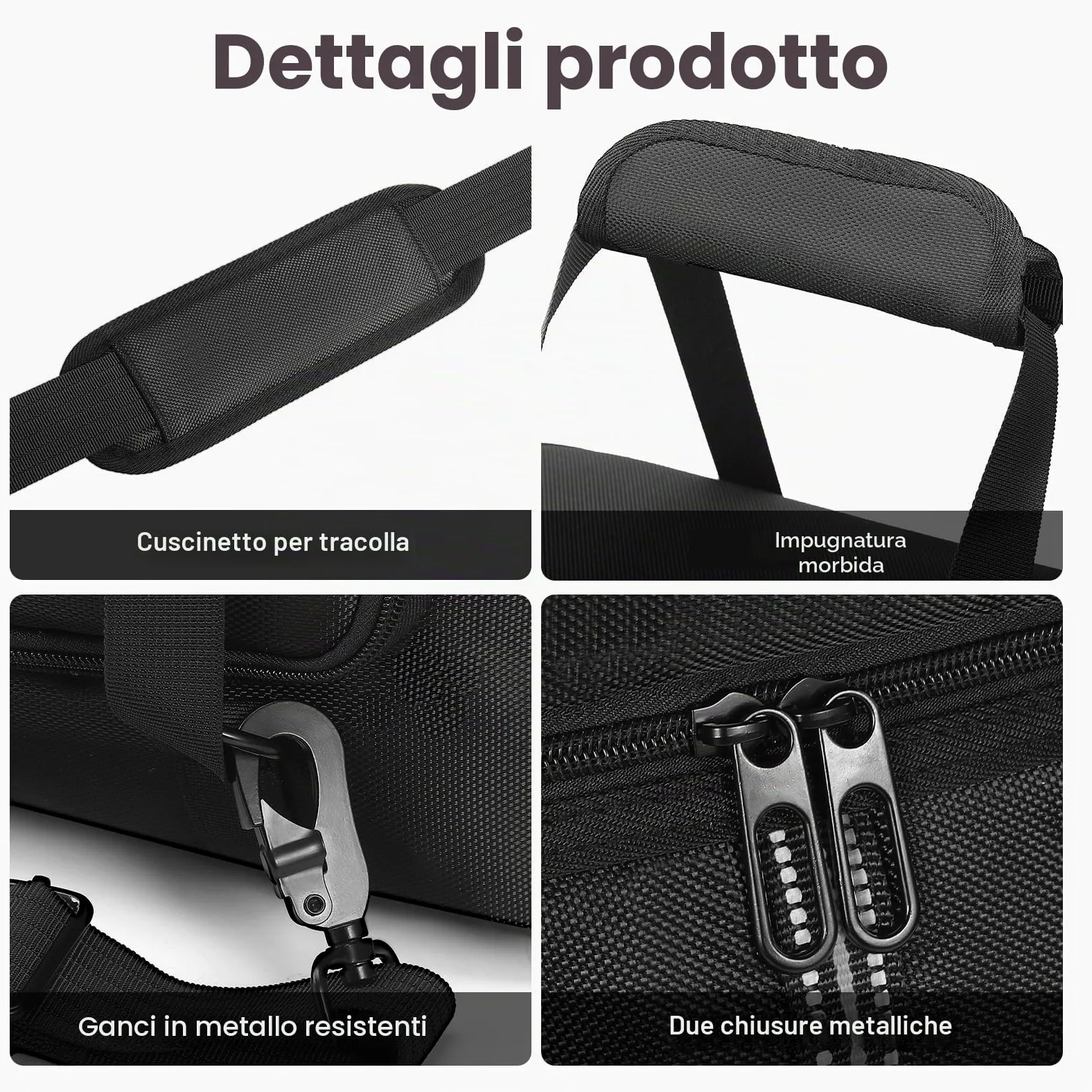 Borsa morbida per il trasporto compatibile con DJI Power 1000 Portable Power Station, custodia per alimentazione esterna, cavo di ricarica e accessori