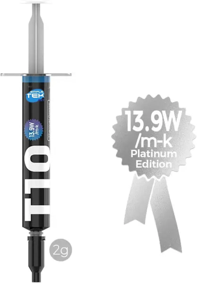 SIMPLETEK - Pasta Termica 2g | Conducibilità 13.9 W/m-k | Compatibile con tutti i processori | Grigio