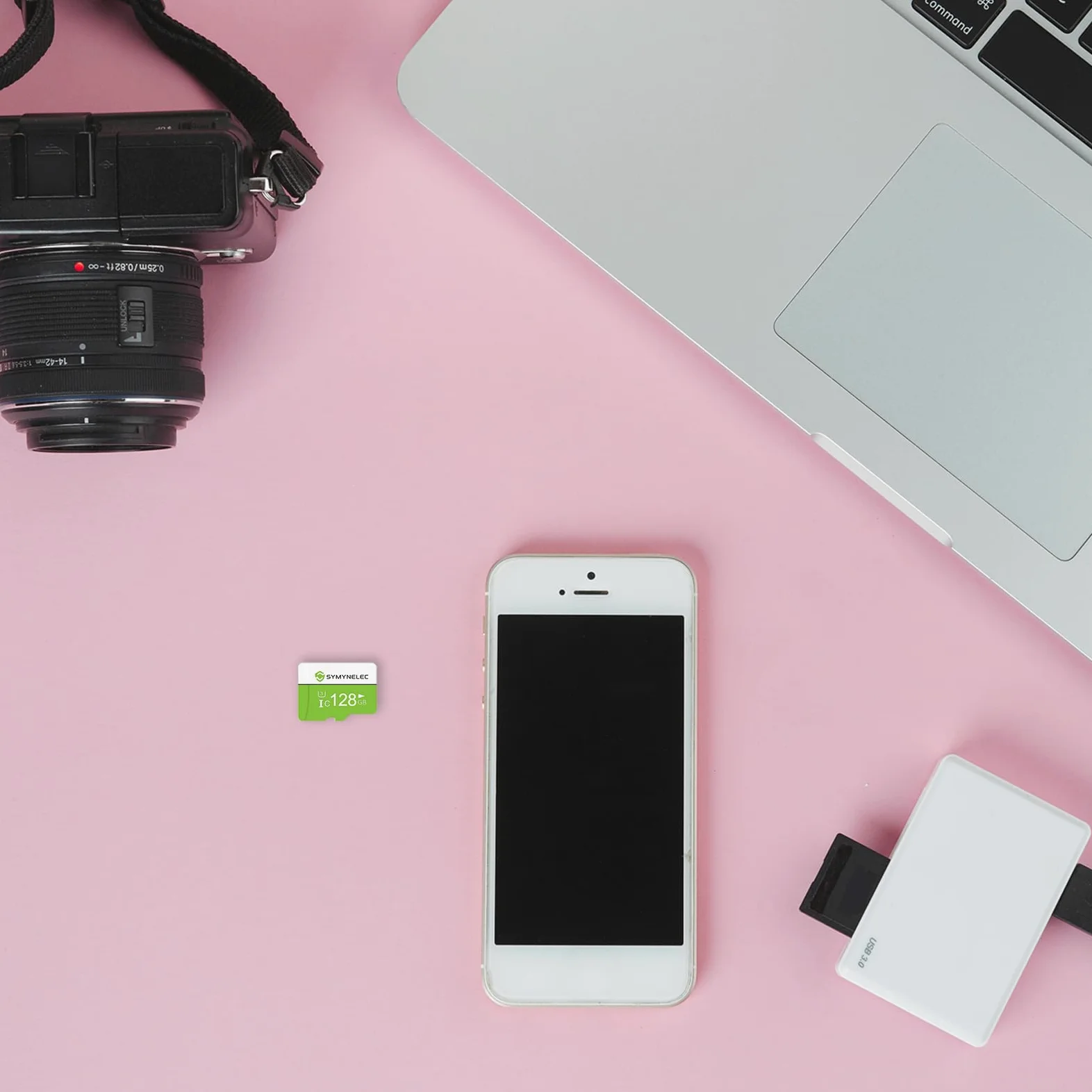 Scheda di memoria SYMYNELEC TF da 128 GB, ad alta velocità, Full HD, classe 10, scheda di memoria TF per computer/fotocamera/telefono/dash cam/tablet/PC