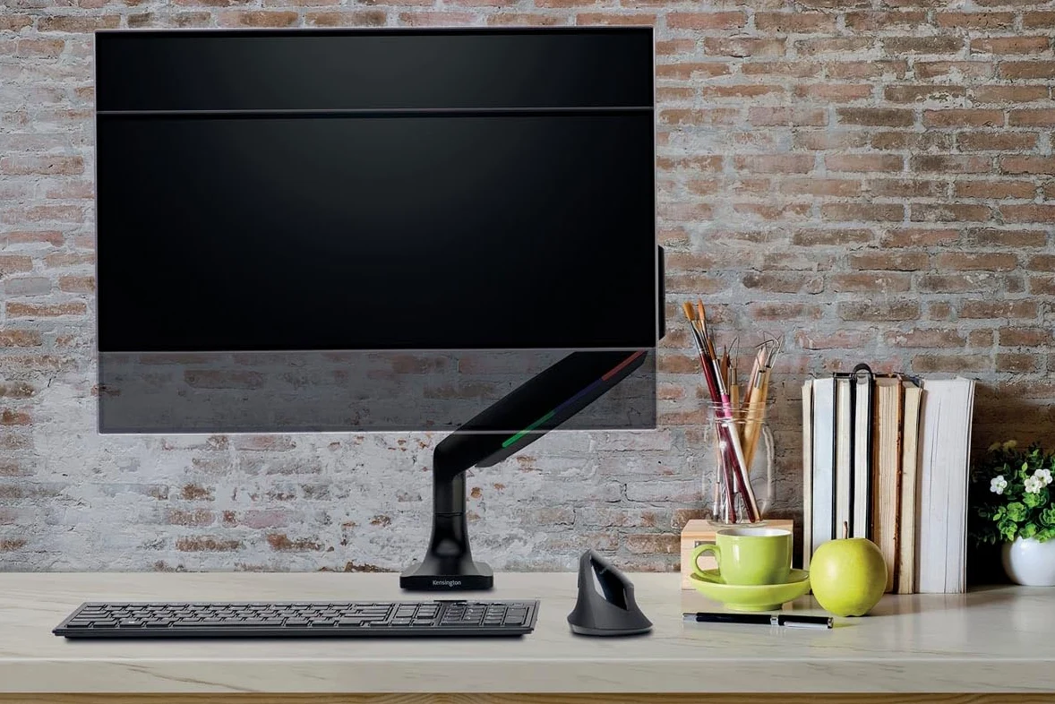 Kensington Braccio per Monitor Singolo con Piastra Vesa, Altezza Regolabile One-Touch, per l'Home Office, Molla a Gas Integrata, Nero (K59600WW)