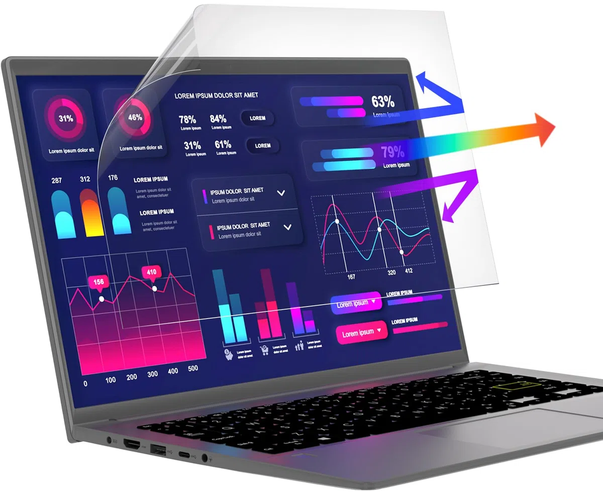 Mamol 2 Unità Protezione Dello Schermo per 14 Pollici 16:9 Aspetto, Anti-luce Blu Pellicola Protettiva Schermo Premium Per Schermo Pc Monitor, Anti Riflessi Protezione dello schermo per Computer