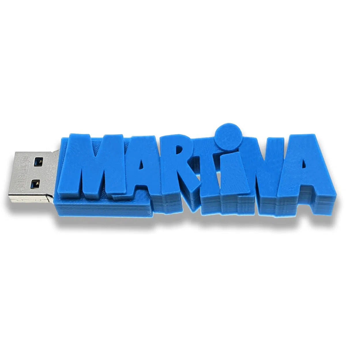 Chiavetta USB personalizzata con il tuo testo – il colore di tua scelta – USB 3.0 – 8 Go, 16 Go o 32 Go – un regalo originale e unico (16 GB, Blu cielo)