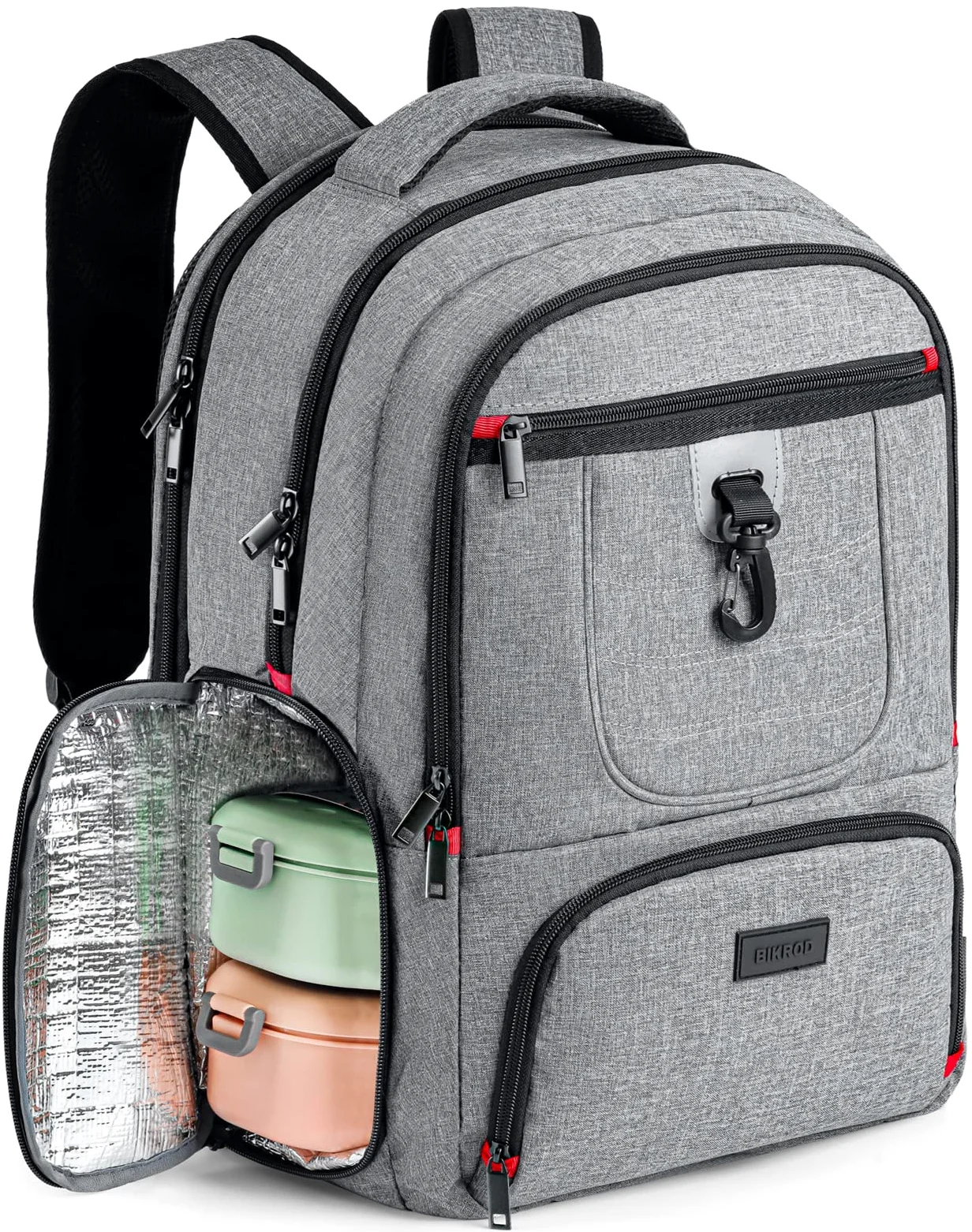 BIKROD Zaino Uomo Zaino per PC Portatile, 15,6 Pollici Zaino Porta PC con Caricatore USB Zaino da Lavoro, Impermeabile Zaino per Laptop, Computer, Notebook, Scuola, Viaggio Regalo Uomo & Donna