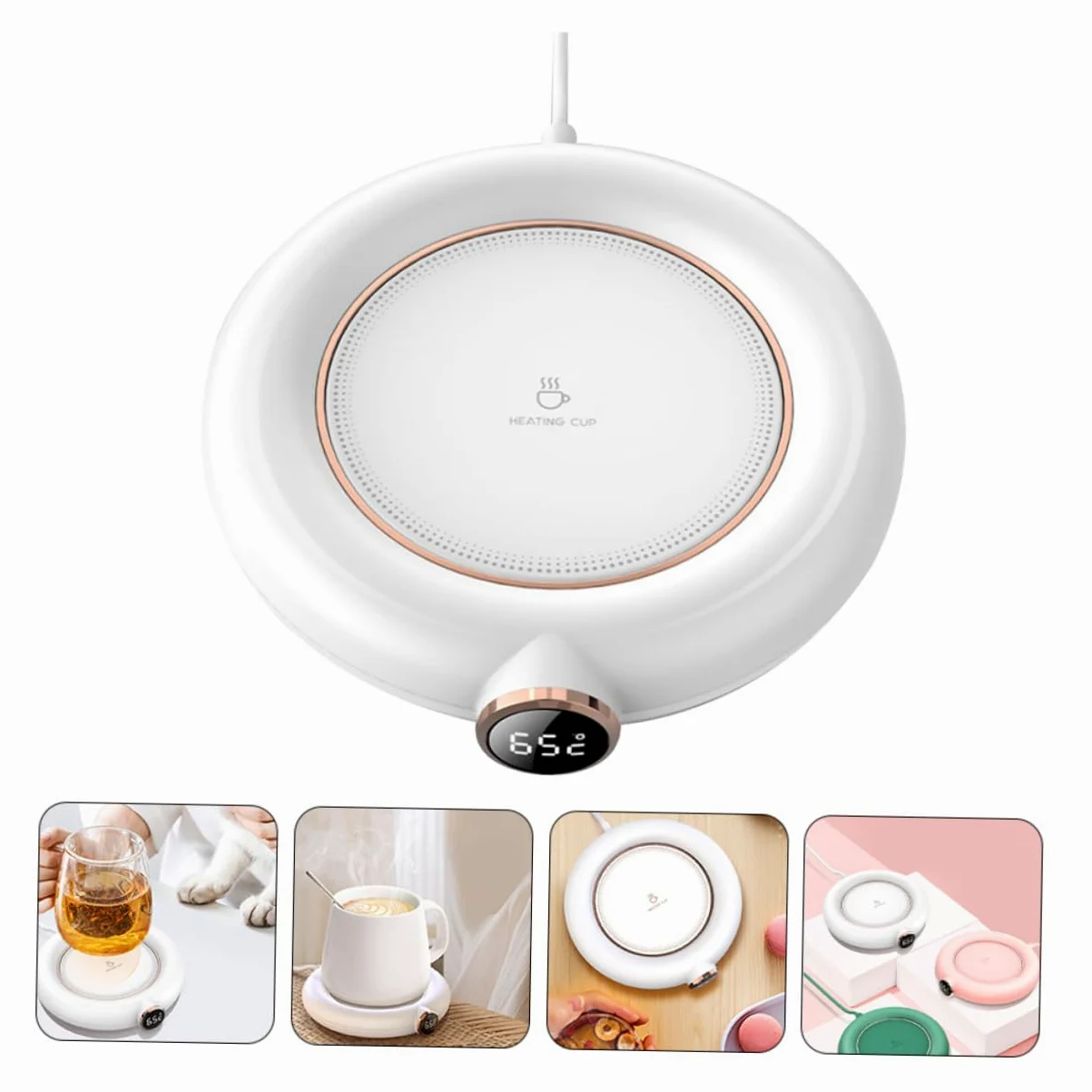 POPETPOP 1pezzi Scalda Tazze da Caffè Ricarica USB Scalda Tazze Isolanti per Tè e Bevande Calde da Latte Cuscinetto