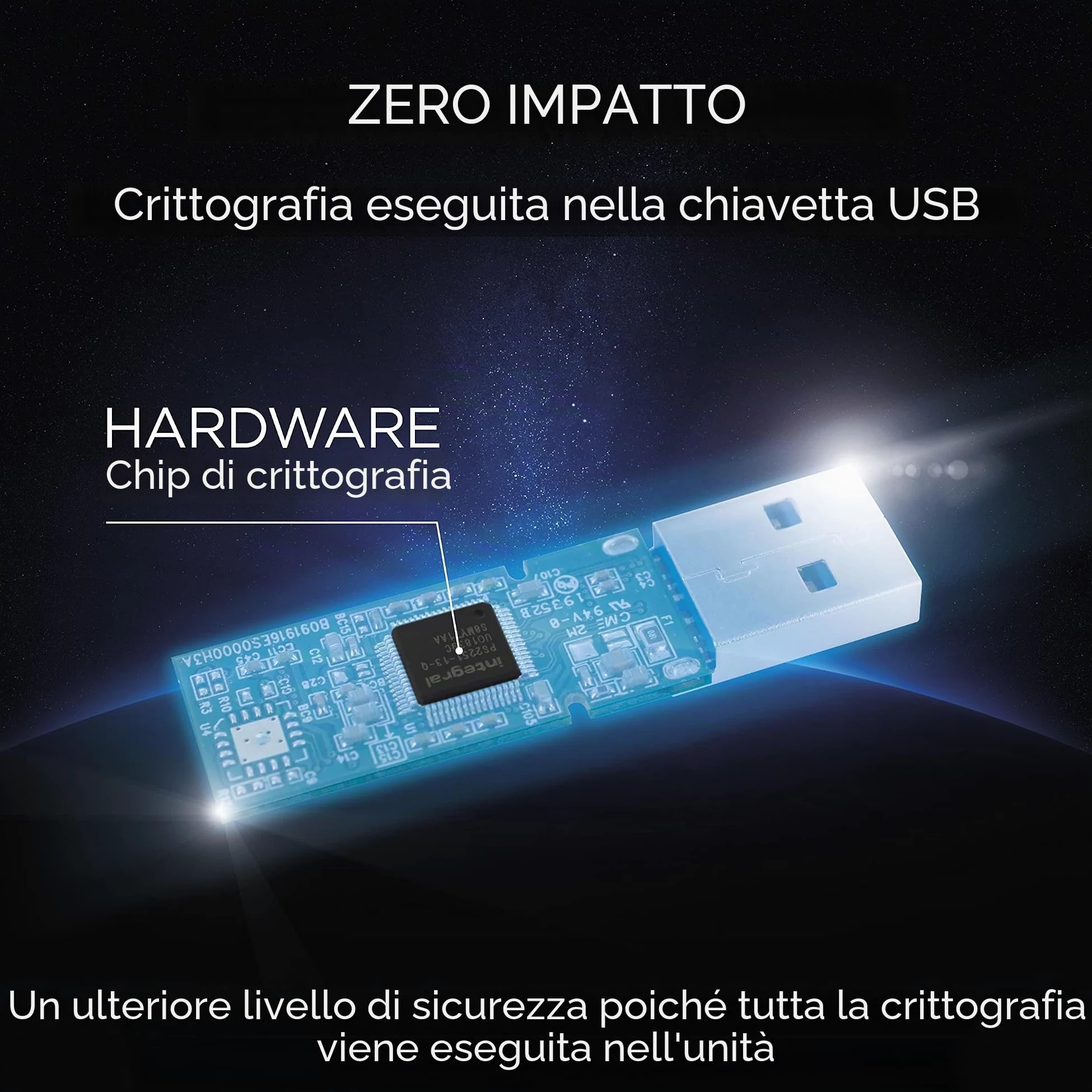 Integral INFD16GCRYDL3.0140-2 Crypto Dual FIPS 140-2 - Chiavetta USB 3.0 da 16 GB con crittografia hardware AES a 256 bit