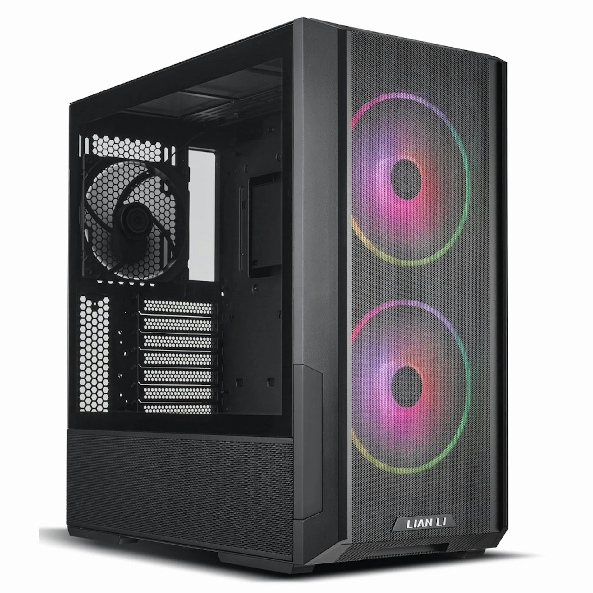 Lian-Li Lancool 216 RGB - Custodia per computer ATX Mid Tower, in acciaio e vetro temperato, 2 ventole ARGB da 160 mm, colore: Nero