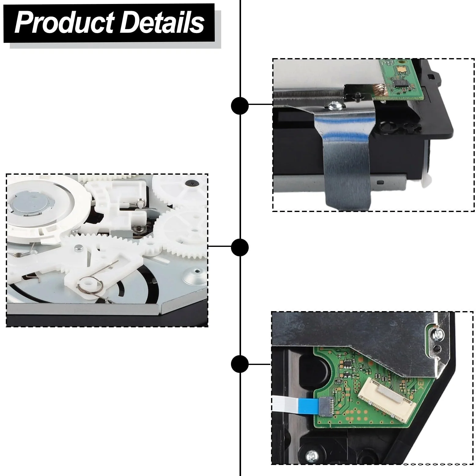 per Ray Disc Drive per PS4 - Unità disco ottico di ricambio compatibile con PS4 Slim, supporta BD/DVD/CD, 18 x 17 x 5 cm, nero