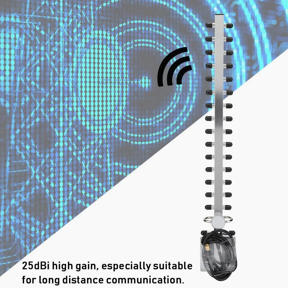 Yagi Antenna,2.4Ghz,Antenne di Rete,2.4G 25dBi Router Ad Alto Guadagno Scheda di Rete 16 Unità Antenna Direzionale