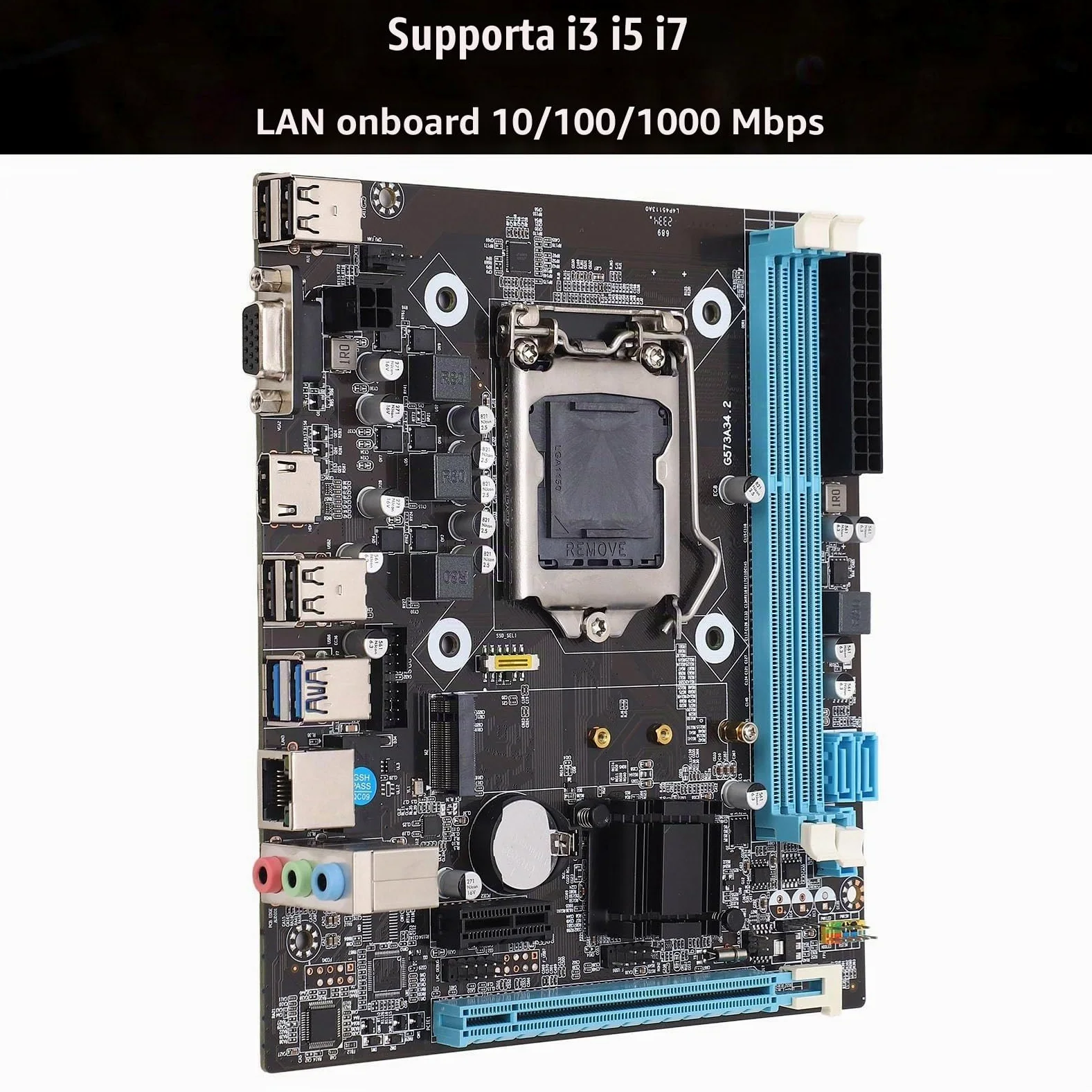 Scheda Madre da Gioco H81 Ad Alta Velocit¨¤ 6Gb/s LGA 1150 Scheda Madre per PC per PC Desktop
