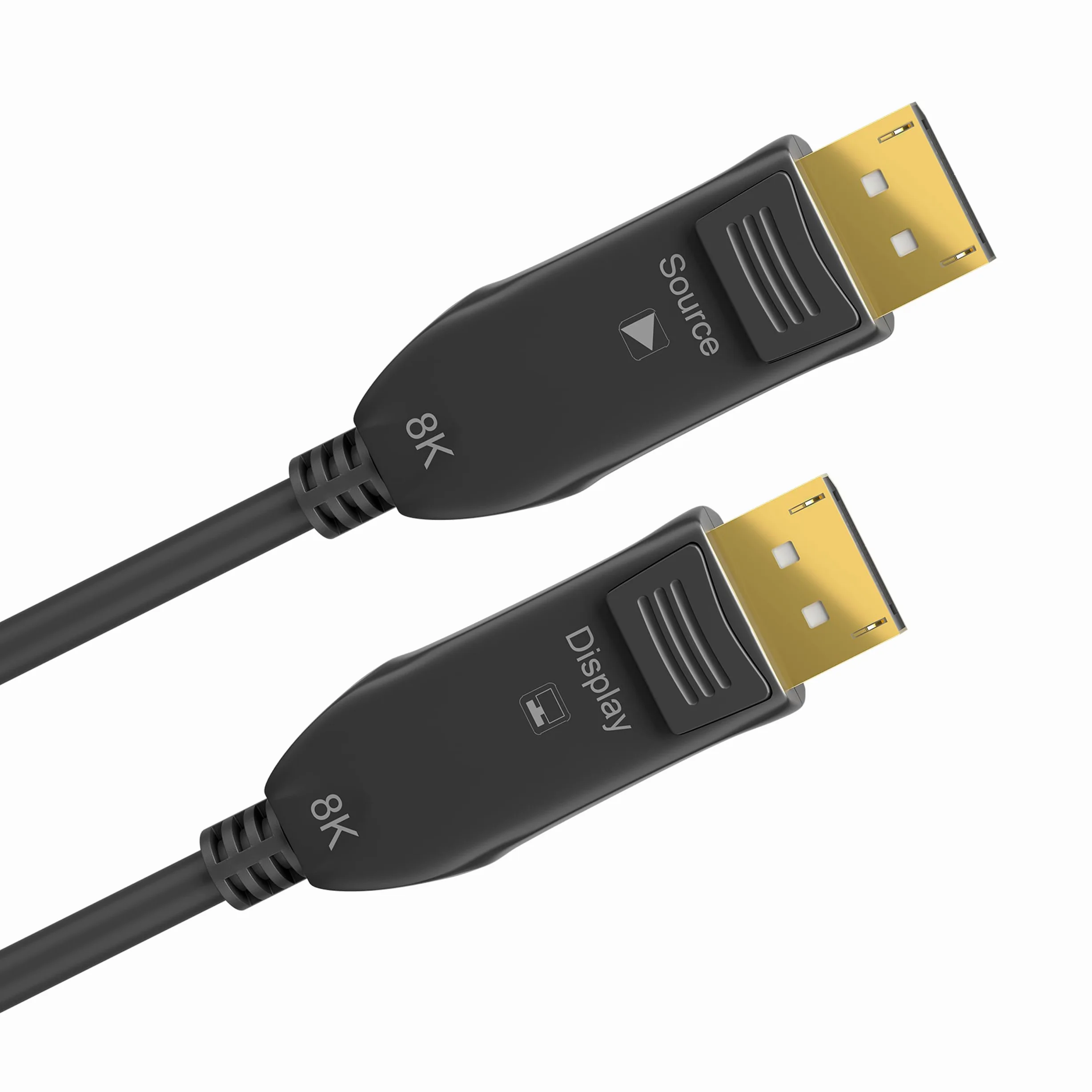 goobay 64866 Cavo di collegamento ottico DisplayPort Hybrid 2.0 (AOC) / 8K Ultra HD 4320p (60 Hz) / fibra ottica ibrida conduttore di rame/DisplayPort su DisplayPort / 10M