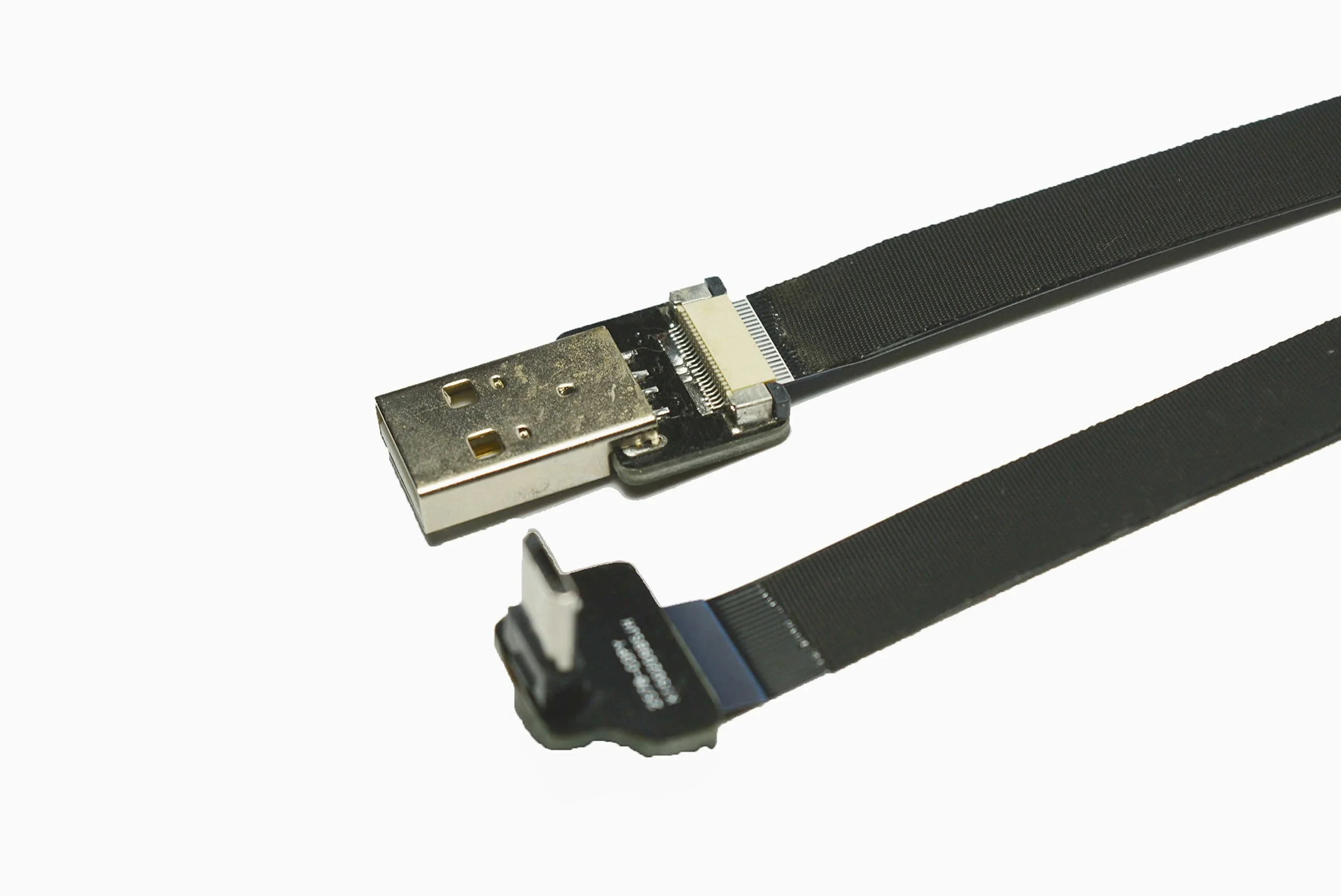 Lungo flessibile Ulter Flat Slim USB cavo Micro USB 90 gradi angolo maschio a USB standard A maschio per la ricarica e la sincronizzazione, nero 50 cm