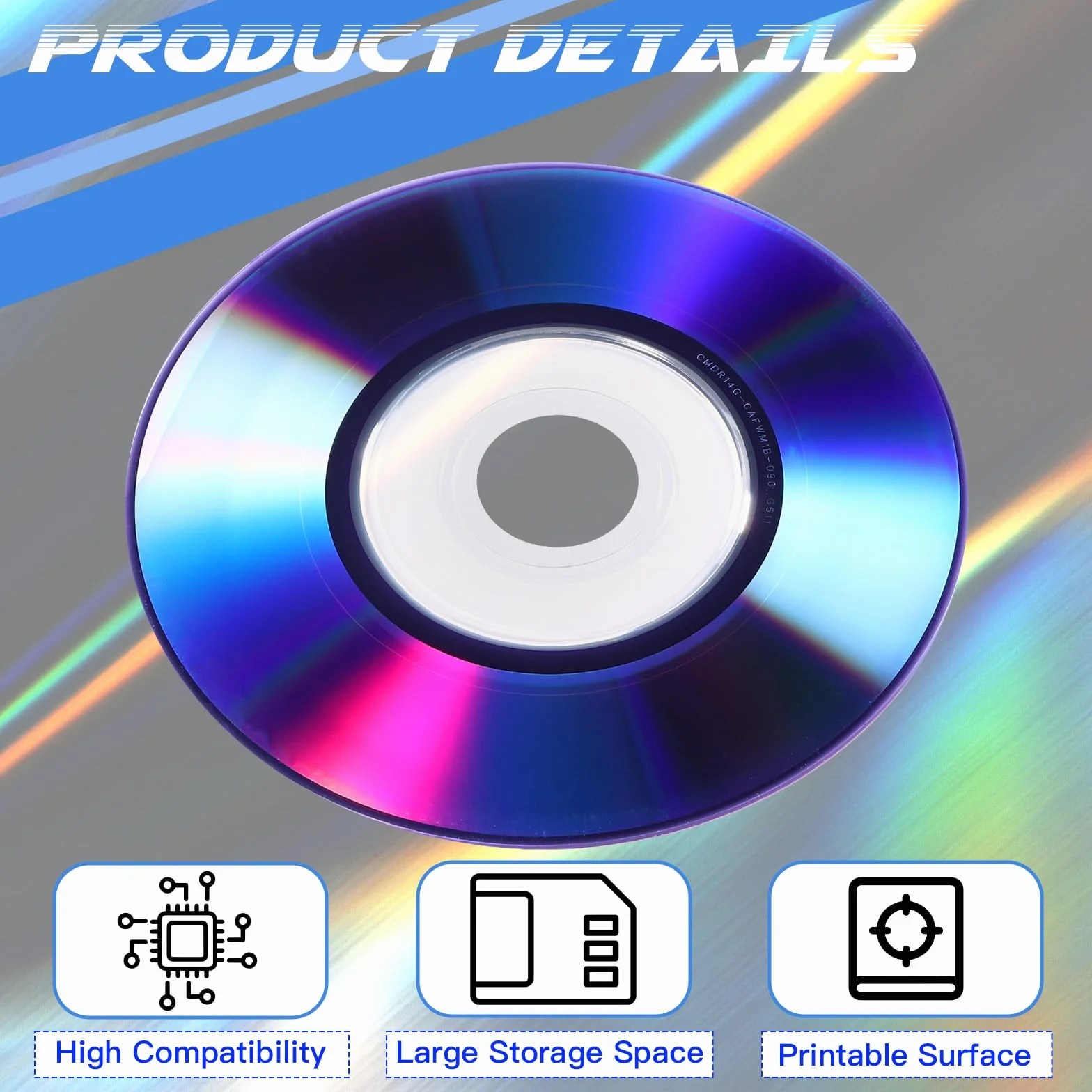Copkim 50 dischi DVD-R vuoti da 3 pollici da 1,4 GB registrabili 1-4 mini DVD-R stampabili, dischi vuoti per videoregistratori