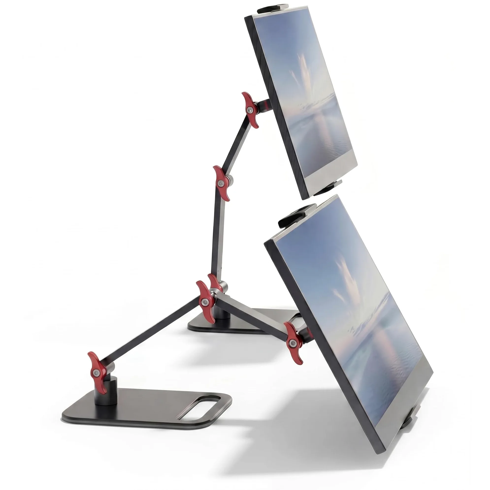 Supporto per monitor portatile regolabile per schermi da 6 a 18,5 pollici, base per display desktop, supporto universale in alluminio portatile da 12,9 pollici