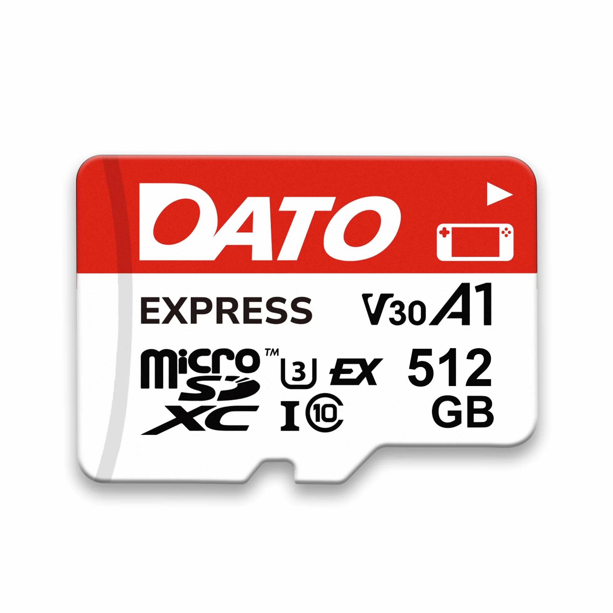 DATO Express - Scheda di memoria microSDXCEX da 512 GB PCIe Gen3x1 NVMe UHS-I C10 U3 V30 A1 4K8K UHD fino a 800/700 MB/s Compatibile con console di gioco Gen Switch 2 Action Camera Droni Telecamere