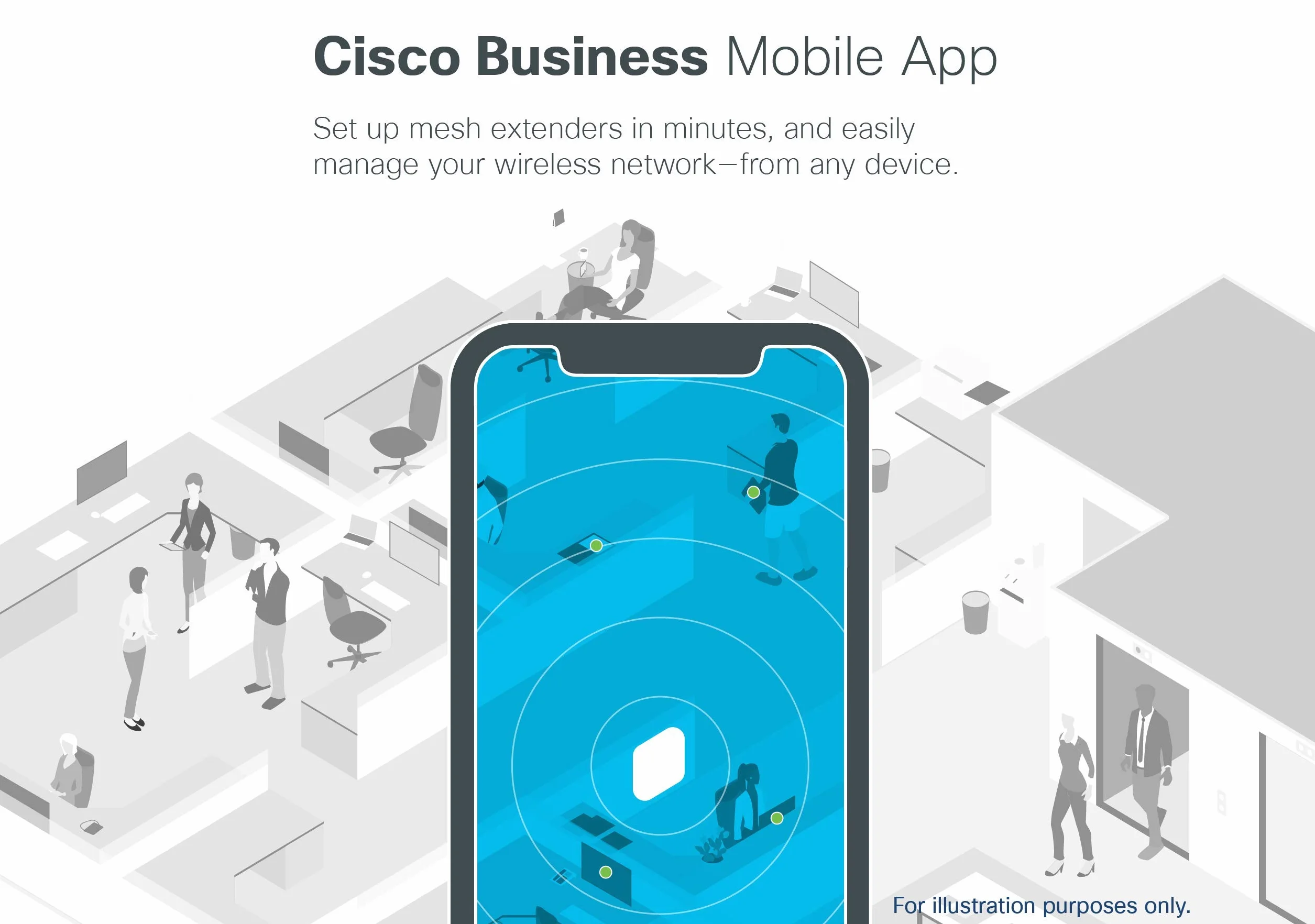 Cisco Business 140AC 802.11ac 2x2 Wave 2 Access Point 1 porta GbE - Montaggio a soffitto, protezione limitata a vita (CBW140AC-E)
