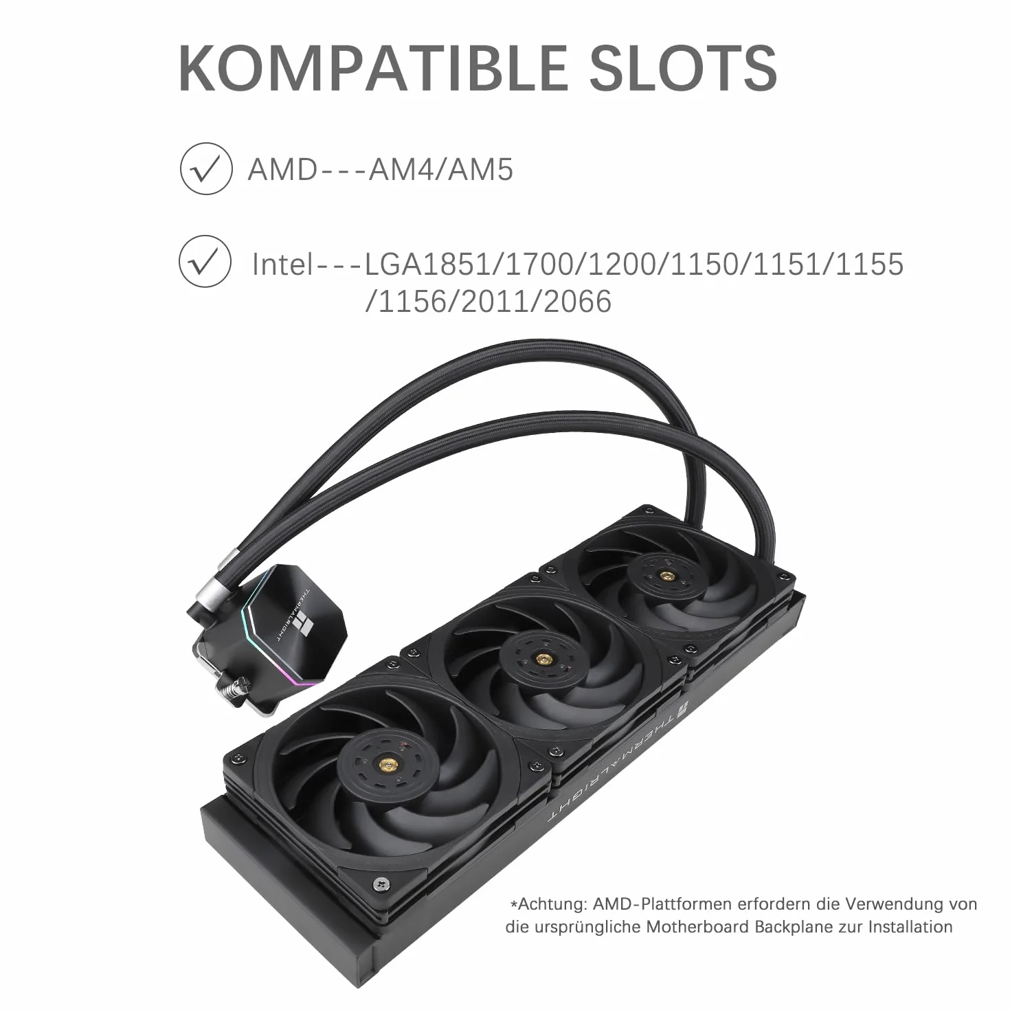 TR-Thermalright Frozen Edge 360 - Radiatore liquido CPU 360 mm, facile da installare, per AMD/AM4/AM5, Intel LGA1851/1700/115x/1200/2011