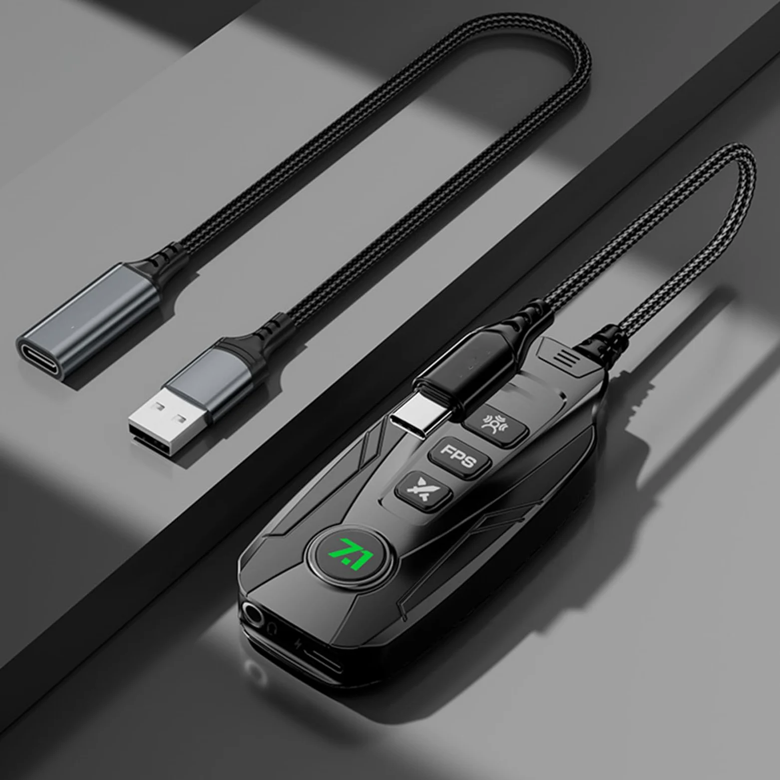 GS20 Scheda audio esterna USB piccola scheda 7.1 canali USB piccola scheda per notebook e tablet con funzione surround