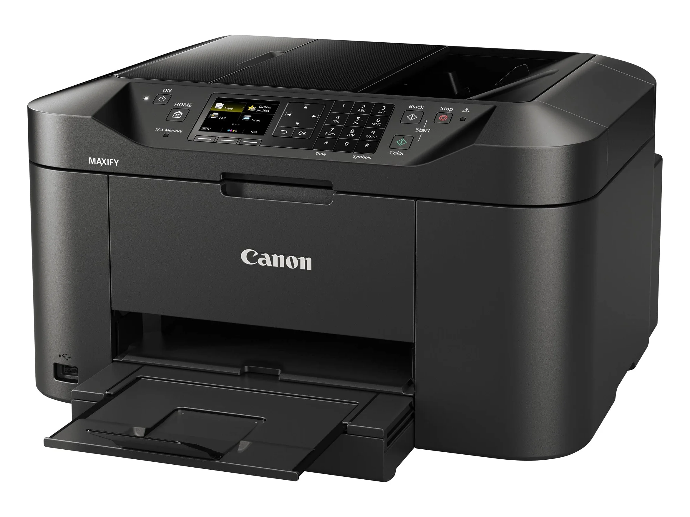 Canon Maxif MB2150 Stampante Multifunzione Inkjet, 19 ipm in Bianco e Nero, 13 ipm a Colori, 600 x 1200 dpi, Nero/Antracite