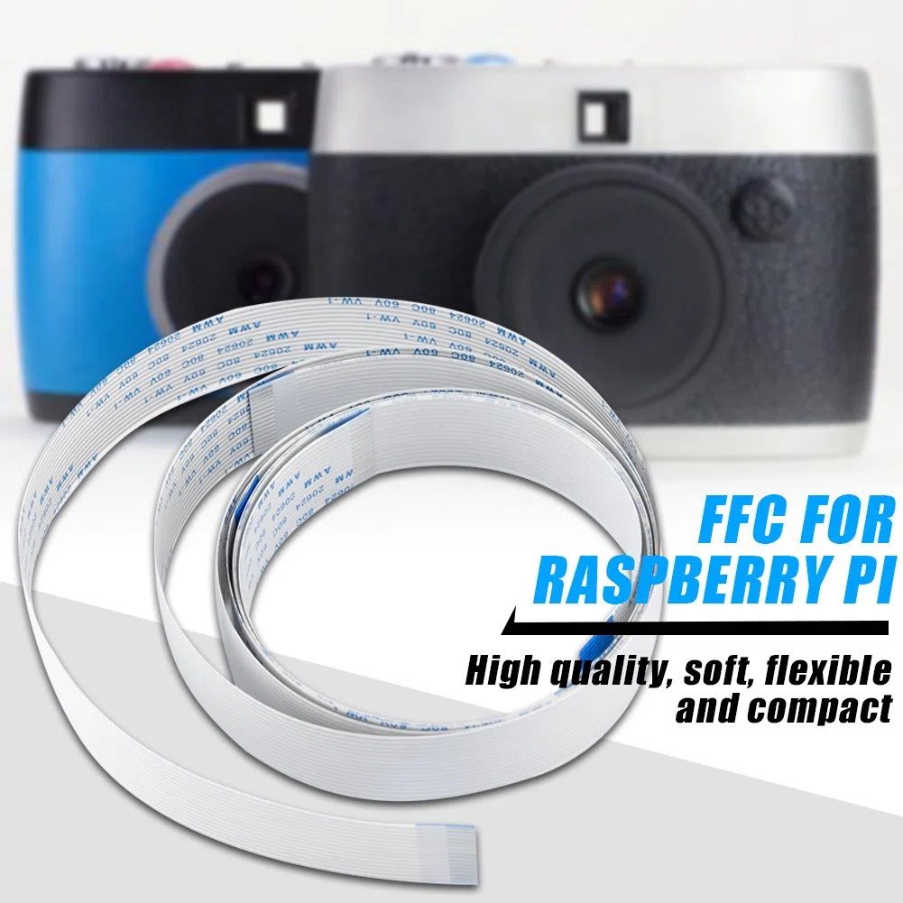 Akozon Cavo per fotocamera FFC, 15 Pin 30cm 50cm 100cm FFC Nastro Piatto Flessibile Cavo Per Fotocamera Lampone Pi Module