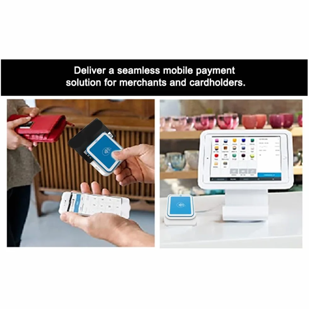 Lettore e Scrittore di Chip per Carte di Credito Visa Master, Transazioni Bancarie, Bluetooth Mpos con Terminale POS EMV PCI (I9)