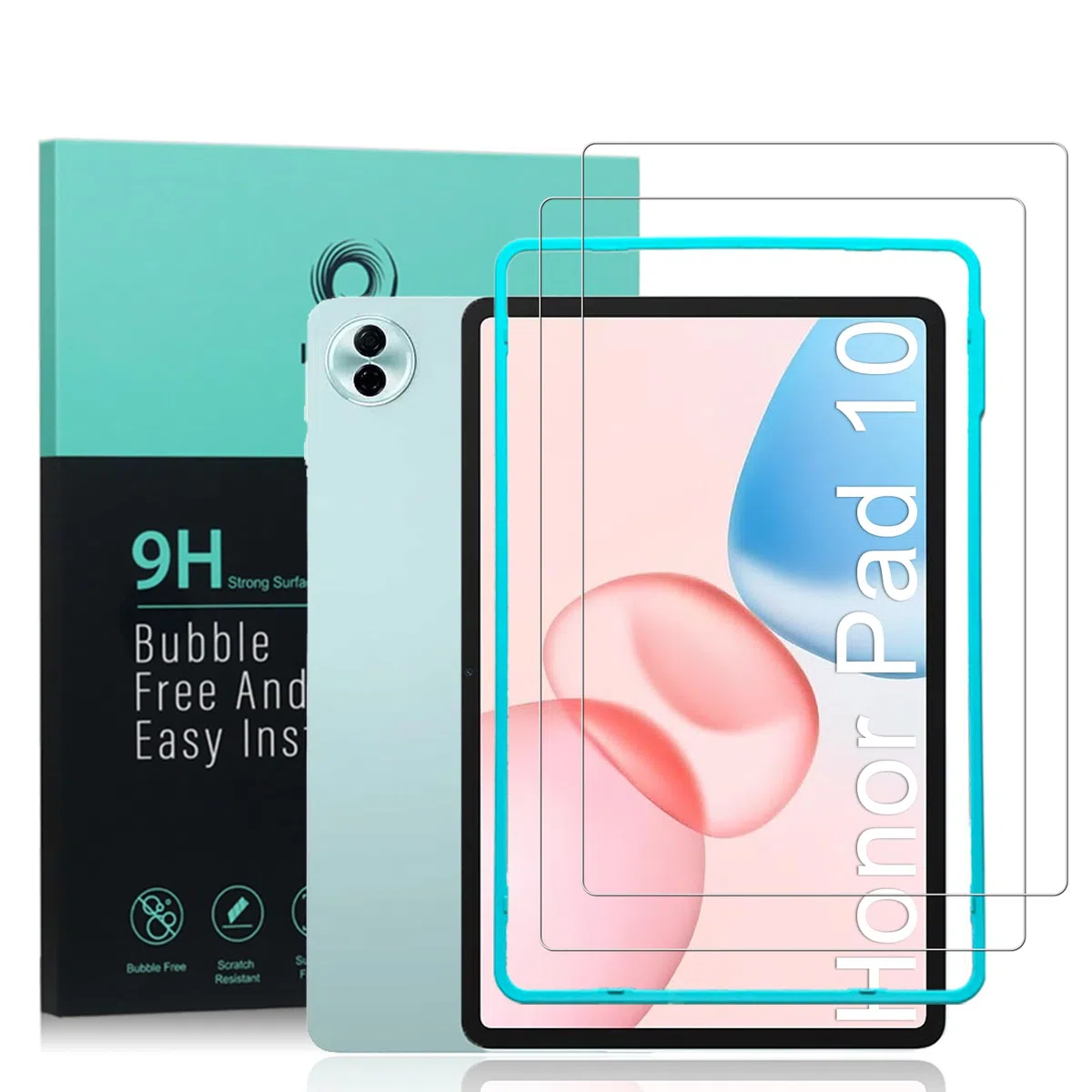 Ibywind Vetro Temperato per Honor Pad 10,2 Pezzi Durezza 9H PellicolaProtettiva con Facile da installare,Compatibile con ImpronteDigitali,Antigraffio,Senza Bolle