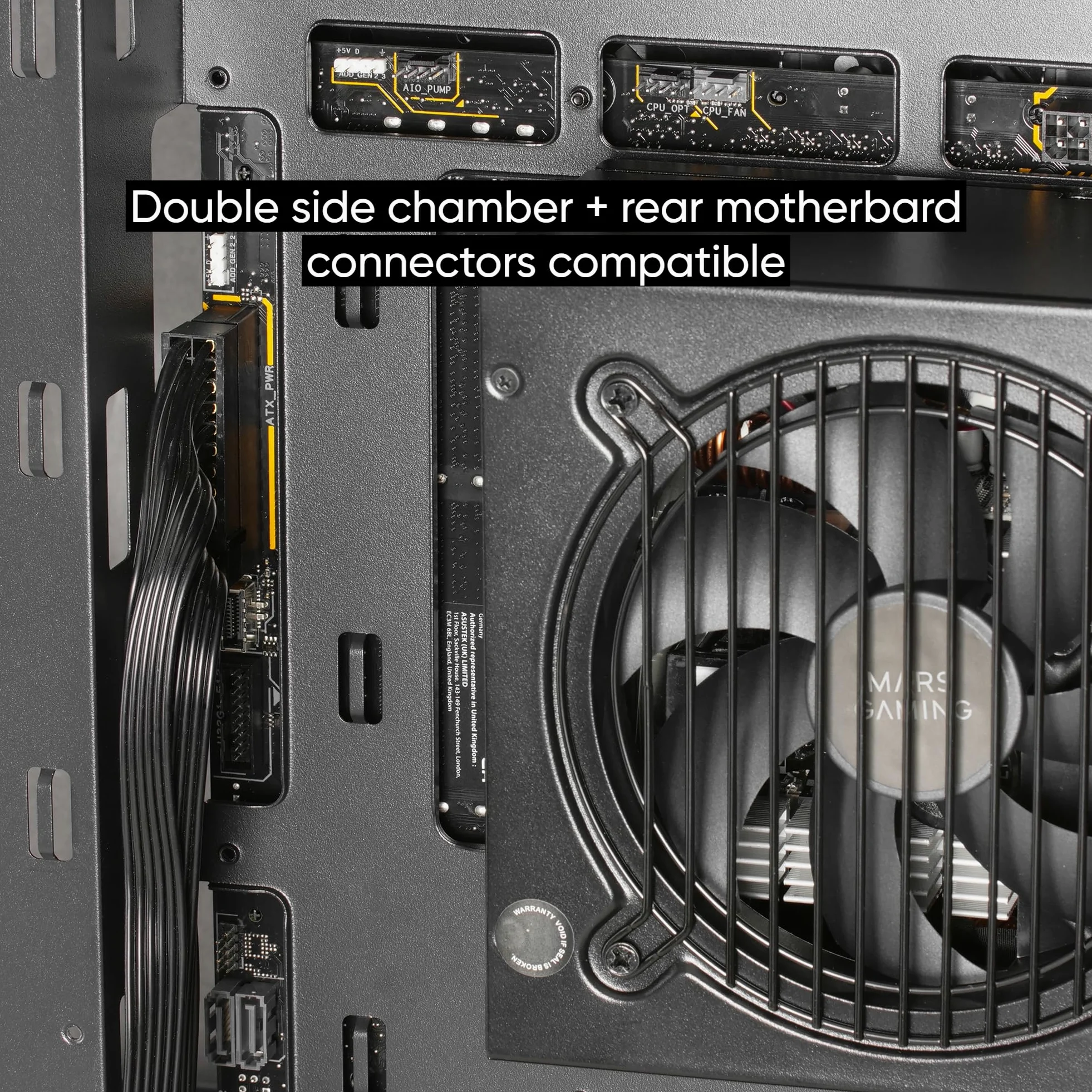 Mars Gaming MC-3TCORELCDM Case Gaming Micro-ATX, Schermo IPS 7,2” Personalizzabile, Triplo Vetro Temperato, Struttura Doppia Camera Laterale, Supporto per Raffreddamento Liquido fino a 360mm, Nero