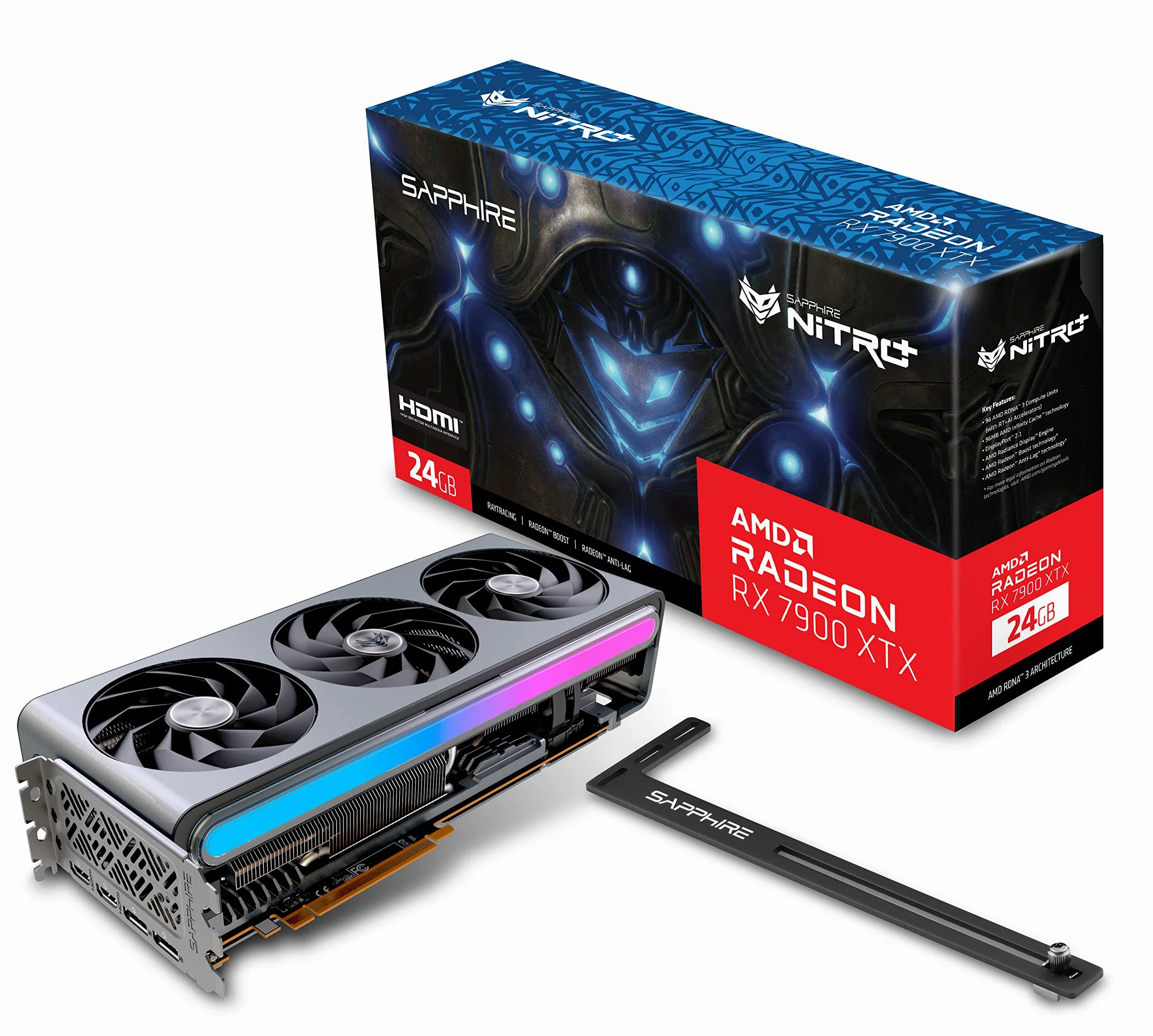 Sapphire 11322-01-40G Nitro+ AMD Radeon RX 7900 XTX Vapor-X Gaming Scheda grafica da 24 GB GDDR6, AMD RDNA 3