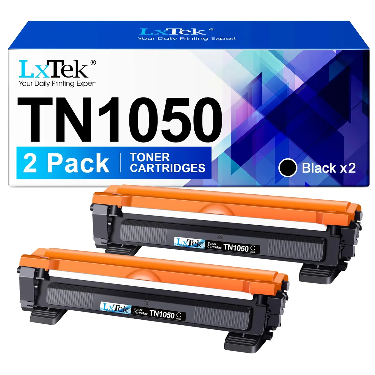 LxTek TN1050 Compatibili per Brother TN-1050 TN 1050 Cartucce Toner per Brother DCP-1612W HL-1210W HL-1212W HL-1110 HL-1112 DCP-1510 DCP-1512 DCP-1610W MFC-1810 MFC-1910W (Nero, 2-Pack)