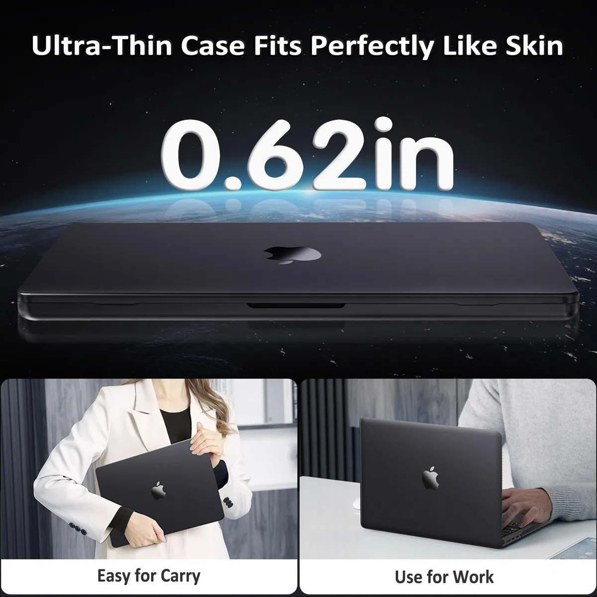 MOSISO Custodia Compatibile con MacBook Pro 14 Cover 2025 2024-2021 M5 A3434 M4 A3112 A3185 A3401 M3 A2918 A2992 M2 A2779 M1 A2442, Case Naturale Ultra-Sottile&Copritastiera&Pellicola, Spazio Nero