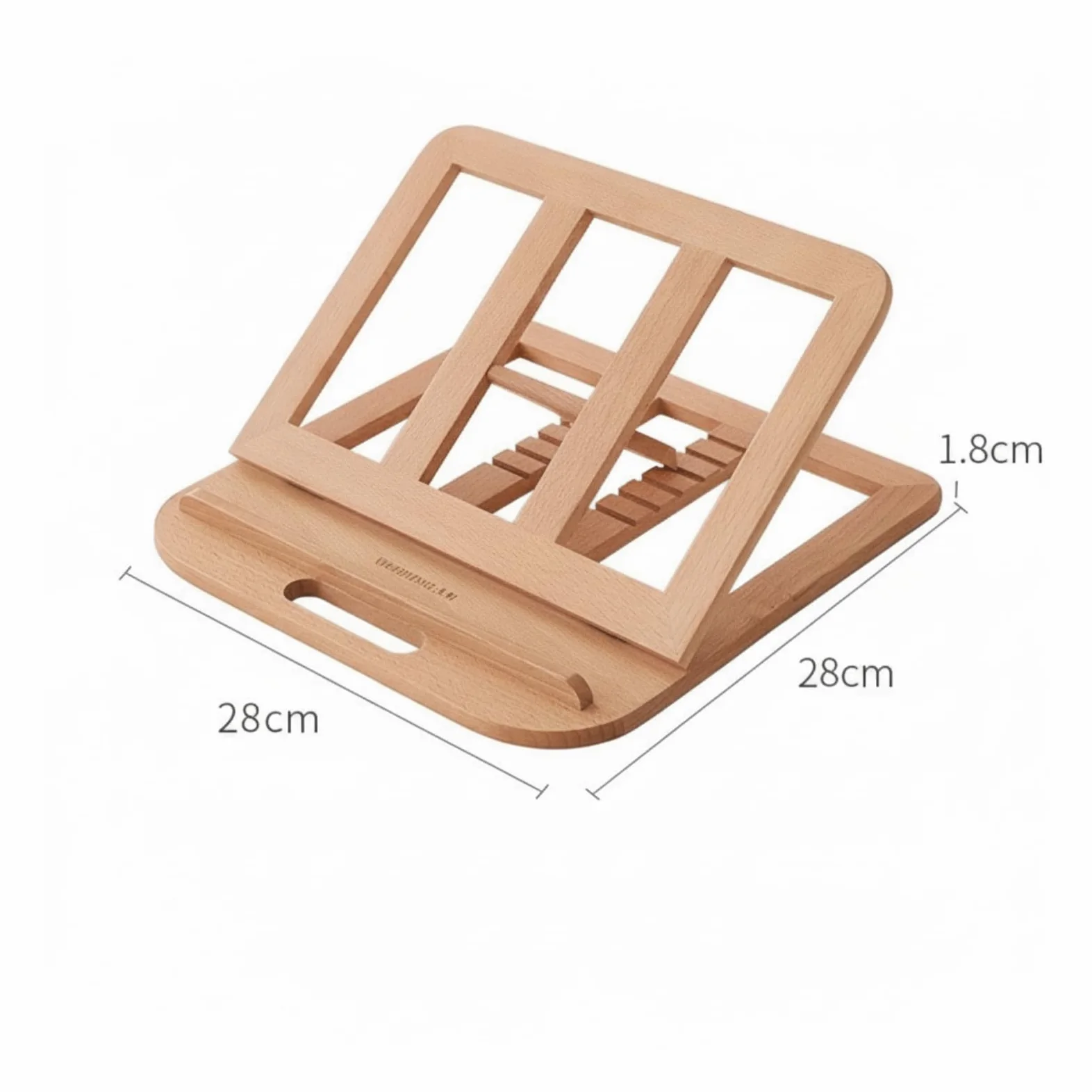Supporto Pieghevole in Legno Salvaspazio Poggialibri Pieghevole Stabile Alzatina per Professionisti, Studenti, Scrivania, Beech